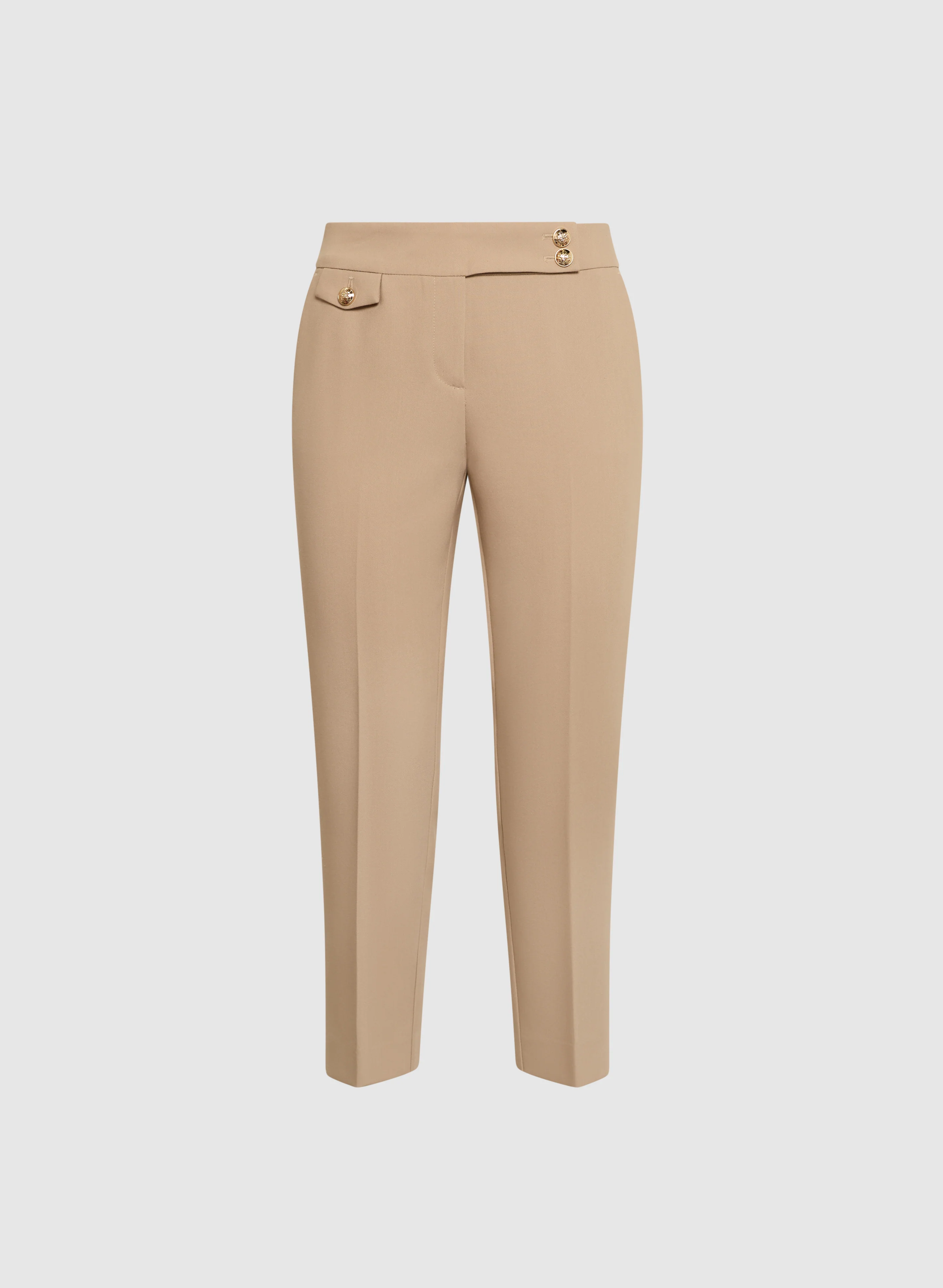 Emma Embossed Button Slim-Leg Pants - Image 6