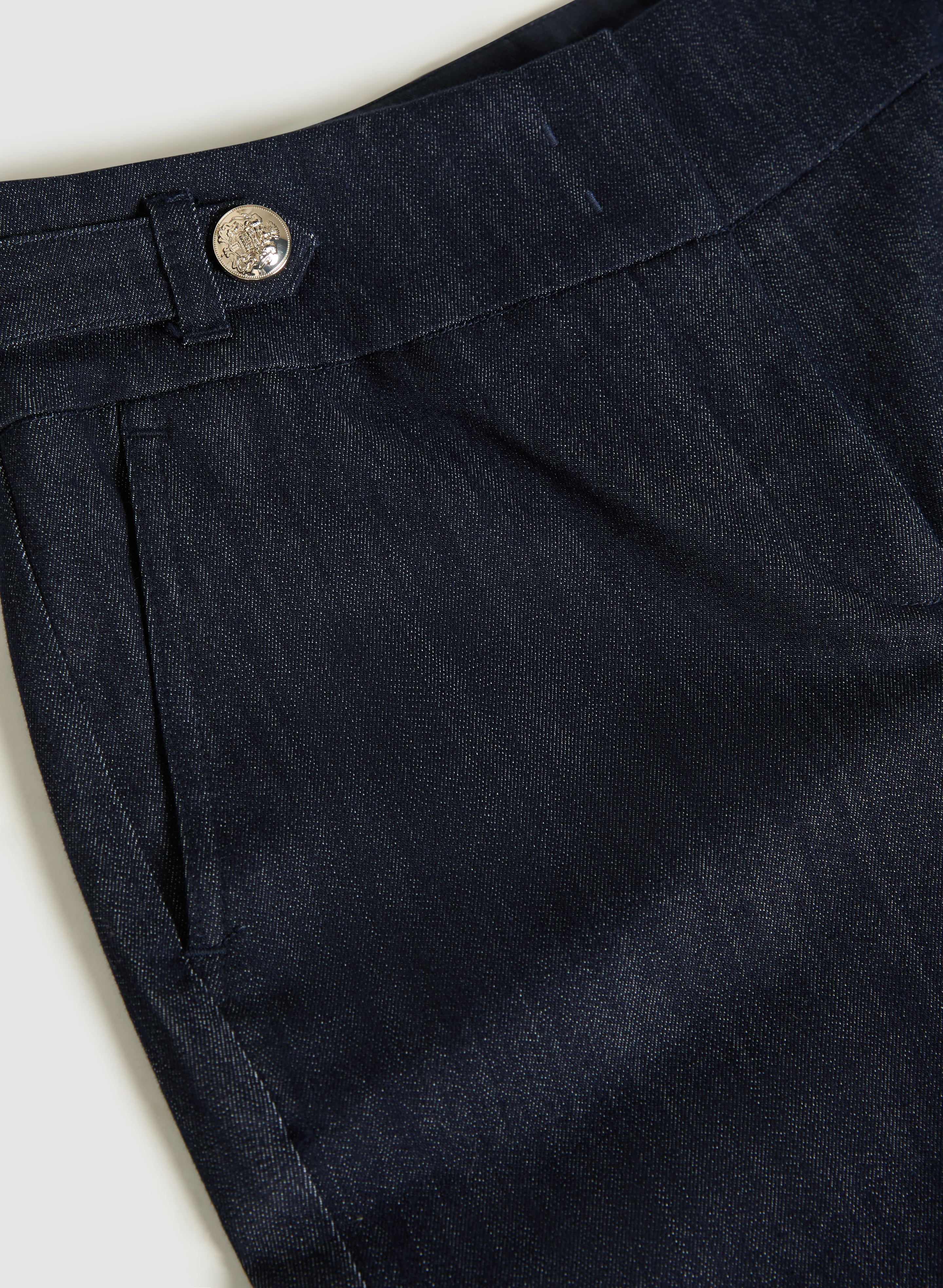 Emma Button Detail Slim-Leg Pants – Short - Image 7