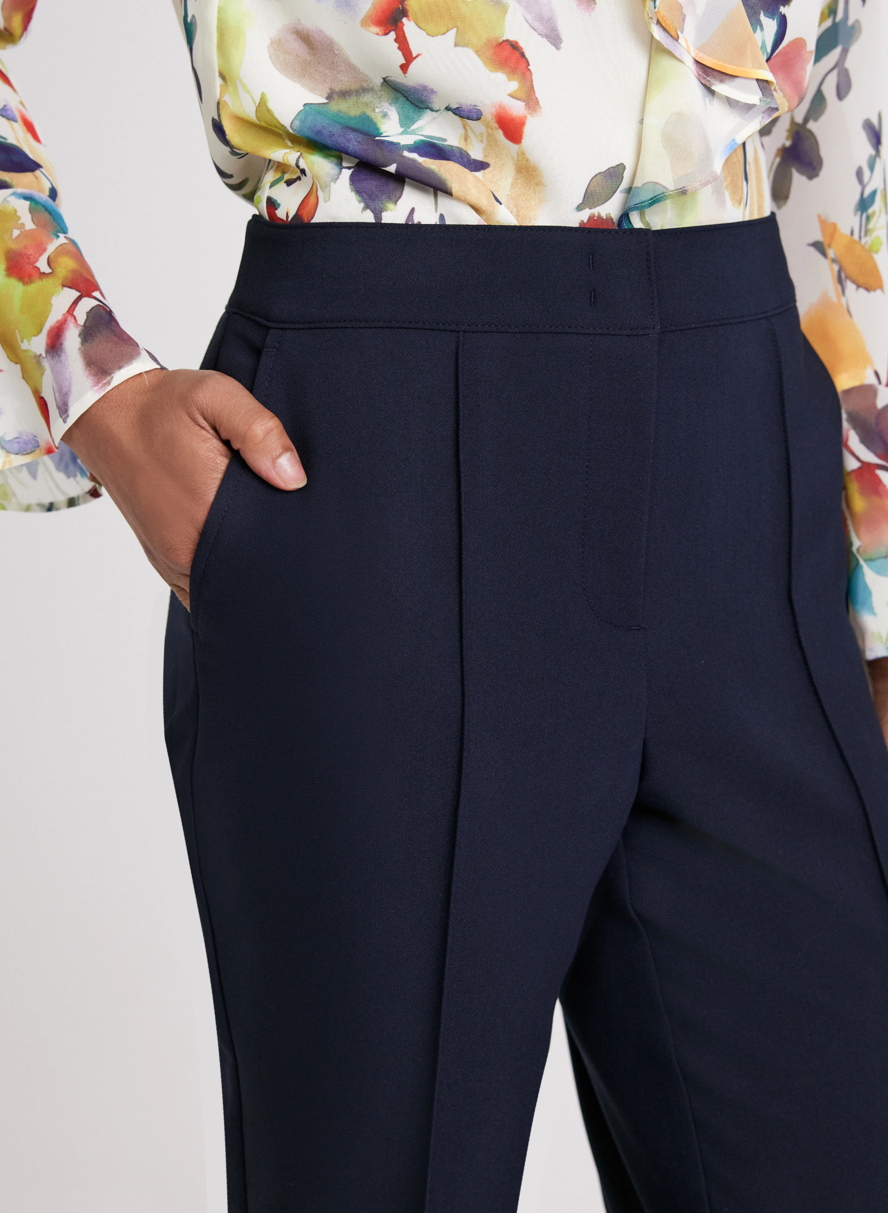 Emma Seamed Slim-Leg Pants - Image 5