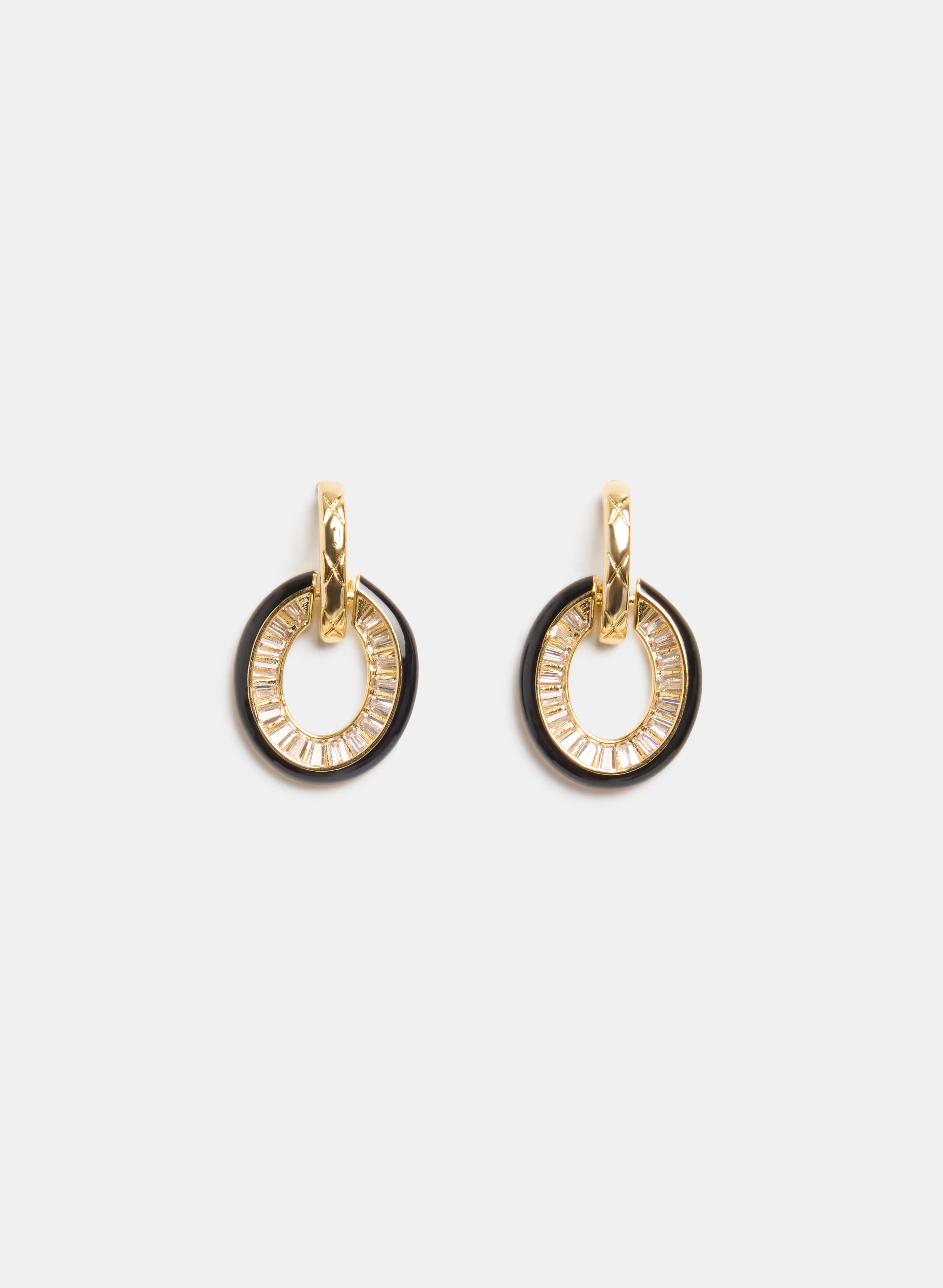 Enamel Border Earrings