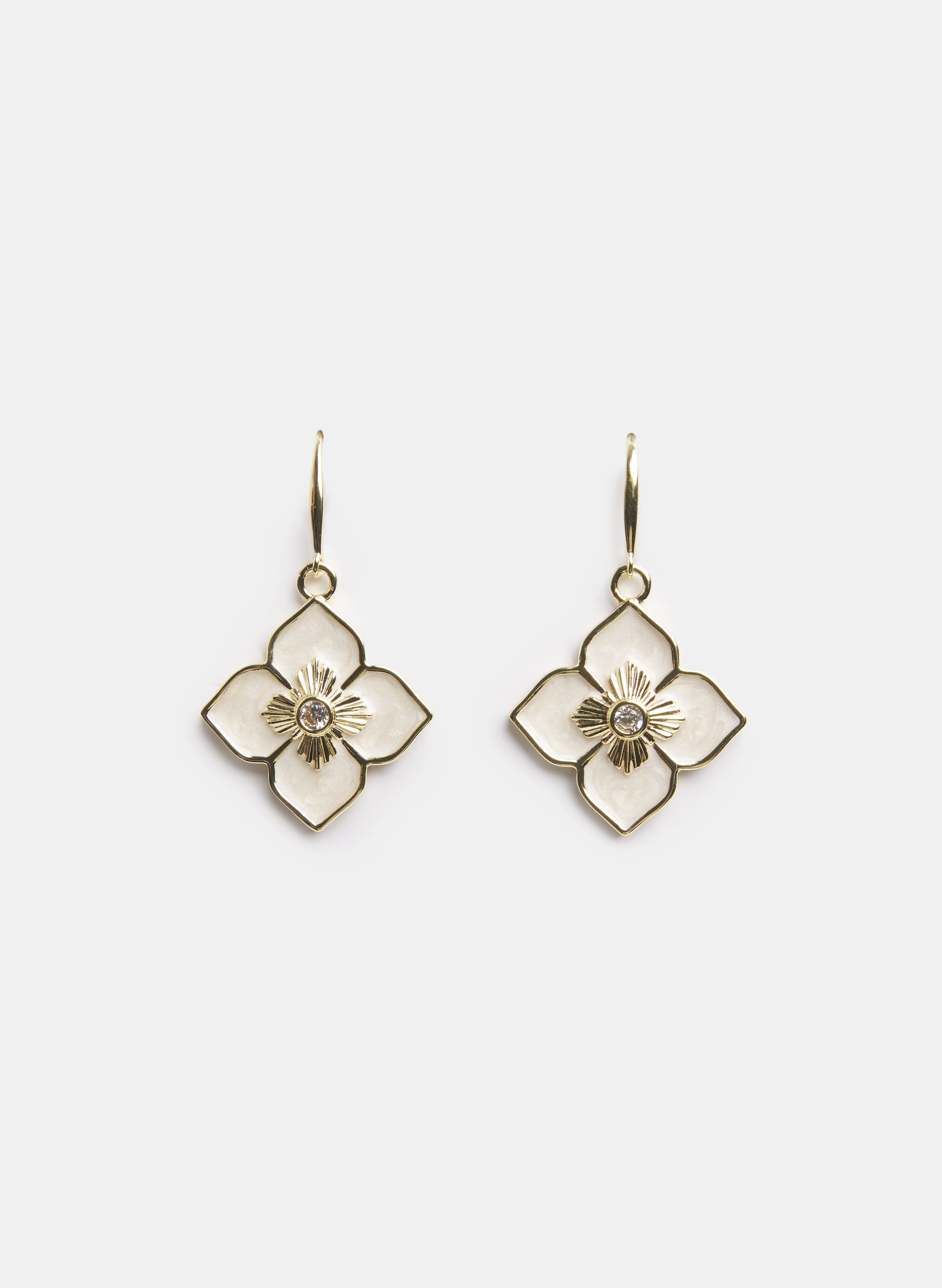 Epoxy Clover Earrings