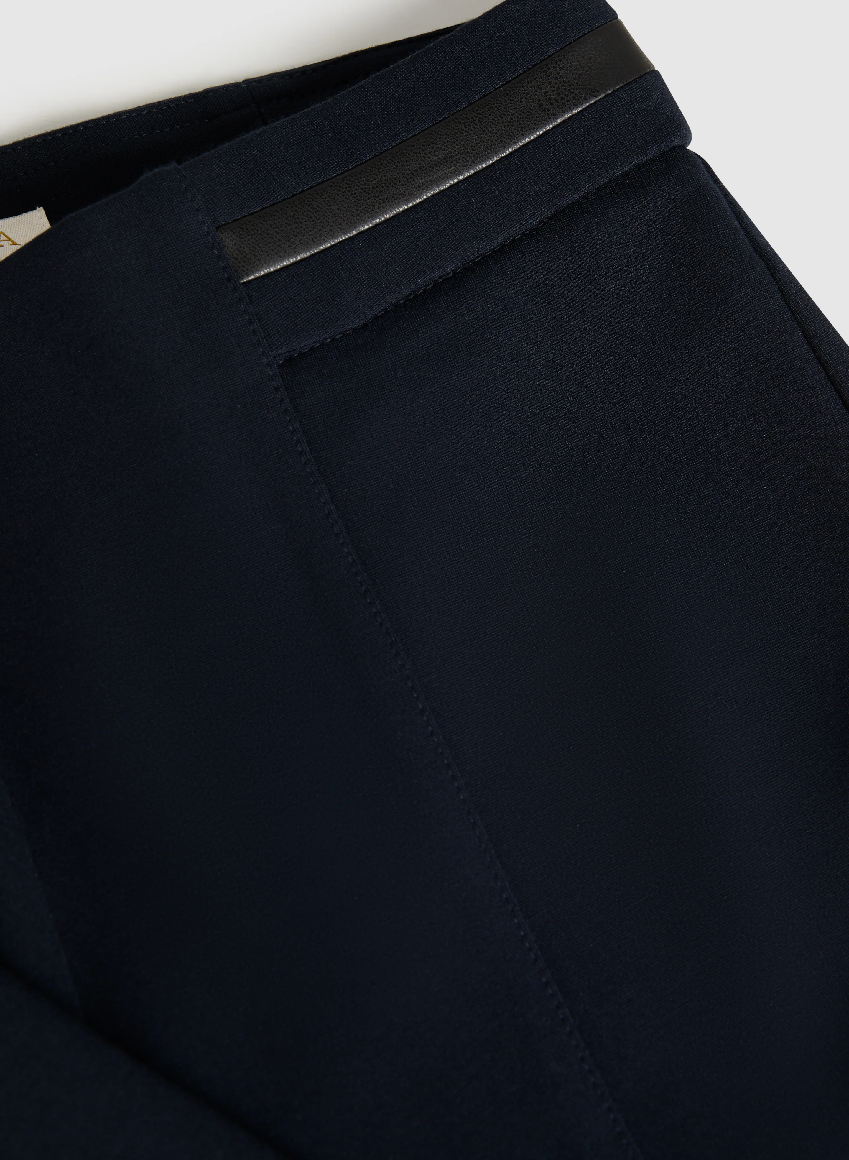 Sofia Vegan Leather Trim Straight-Leg Pants - Regular - Image 7