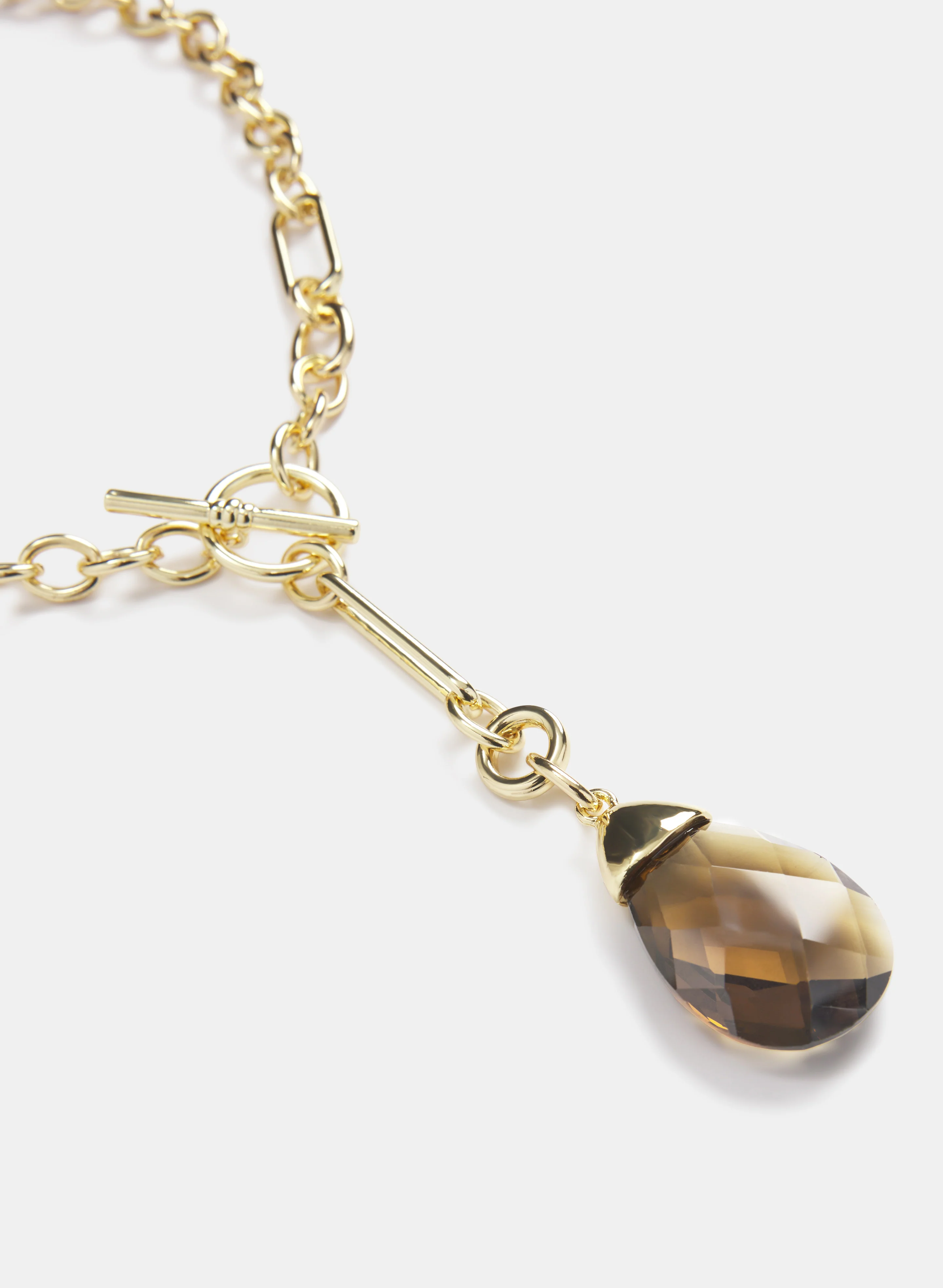 Faceted Stone Toggle Necklace - Image 2
