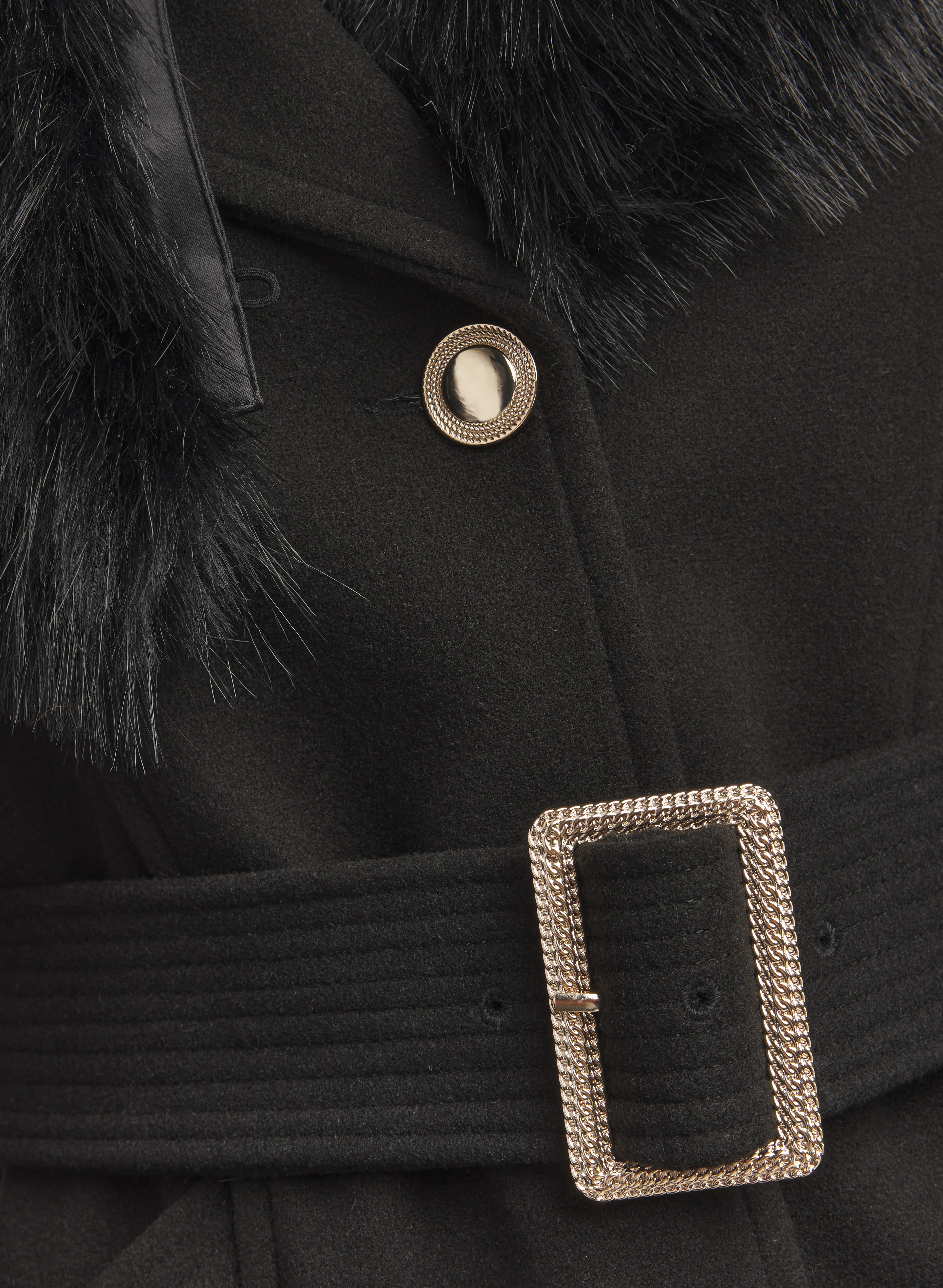 Faux-Fur Collar Coat - Image 7