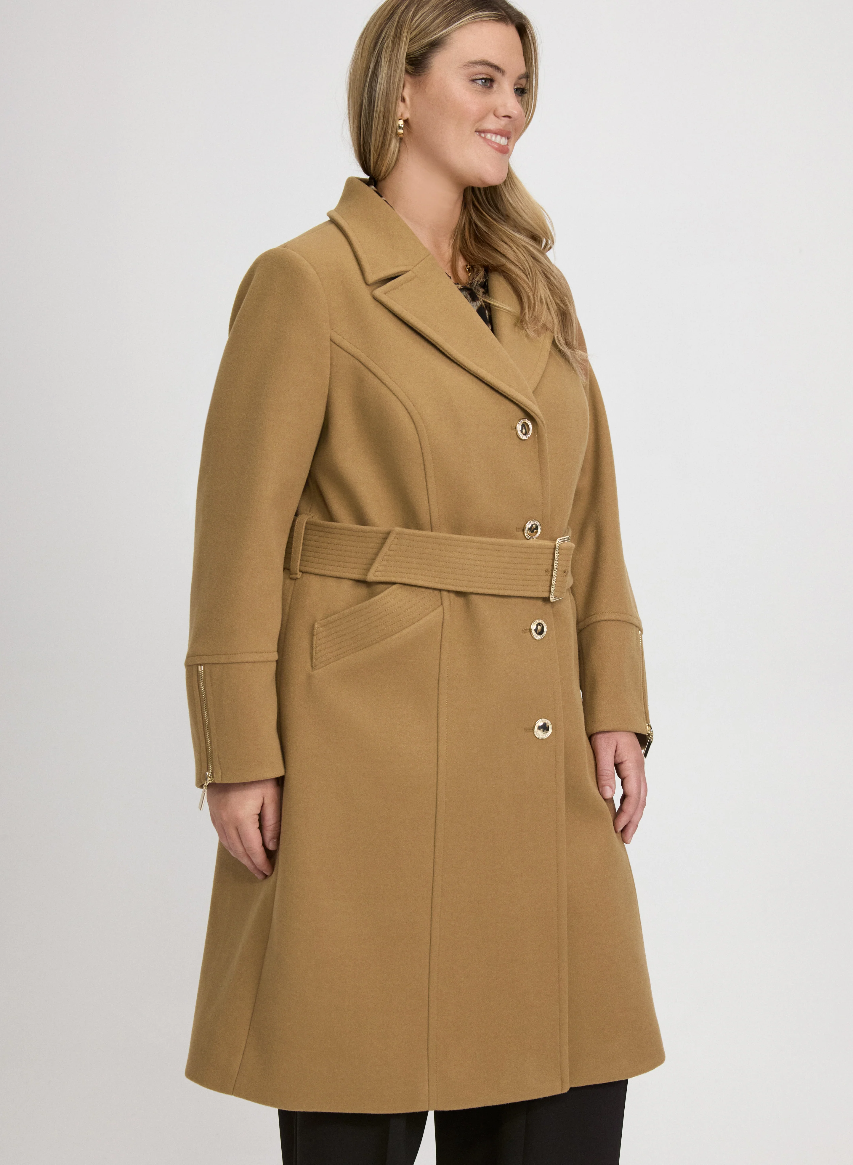 Faux-Fur Collar Coat - Image 10