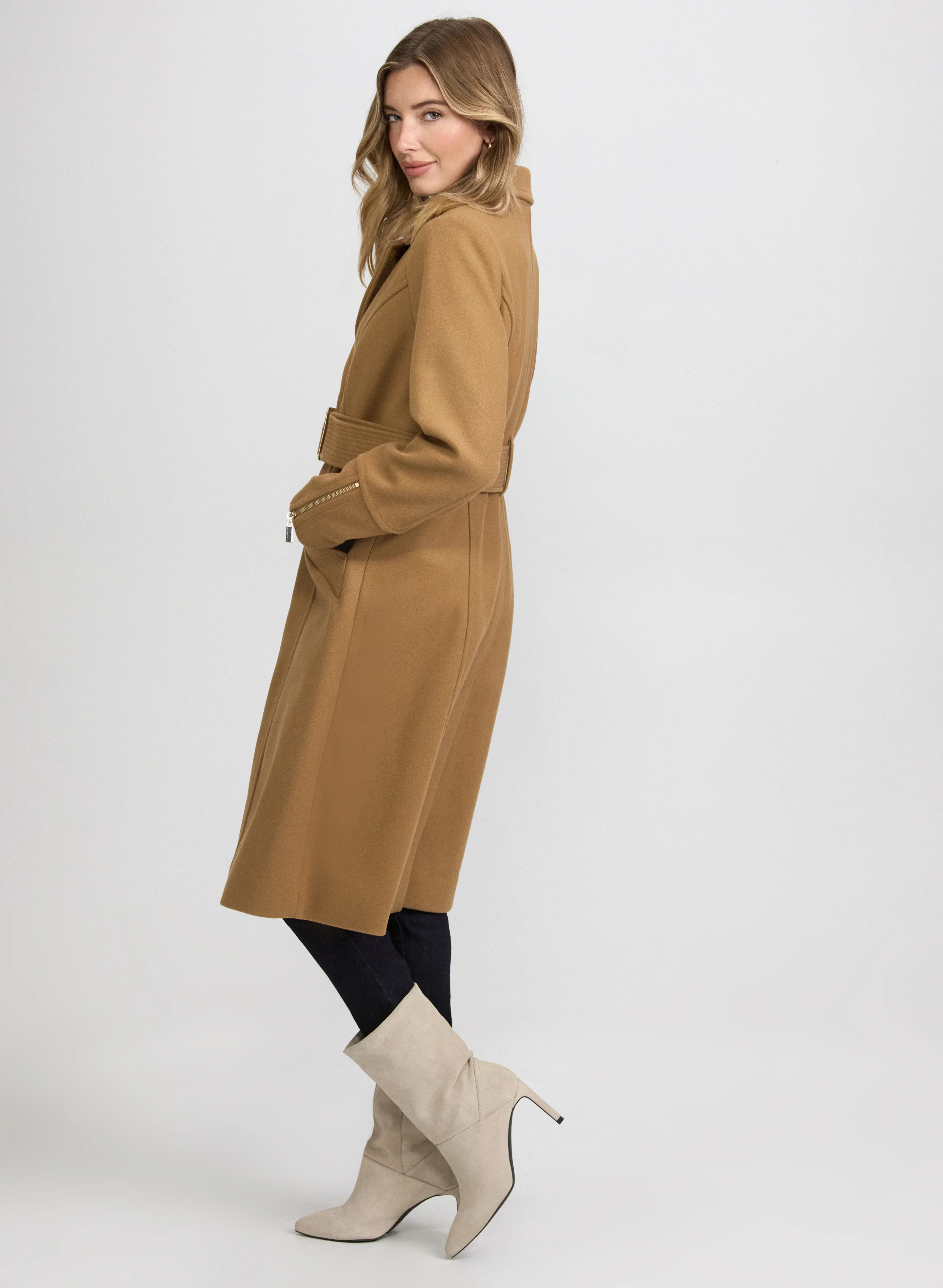 Faux-Fur Collar Coat - Image 13
