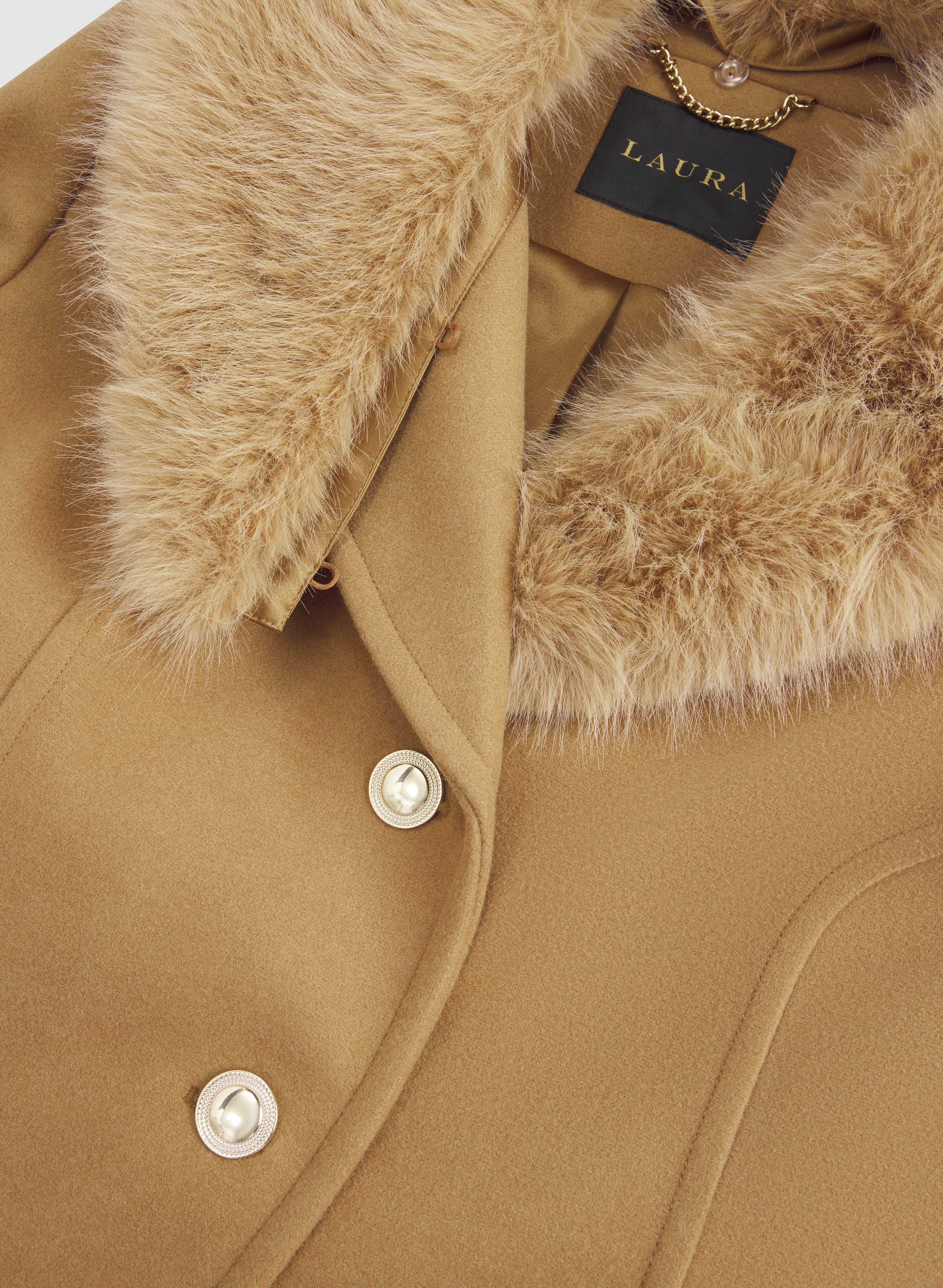Faux-Fur Collar Coat - Image 6
