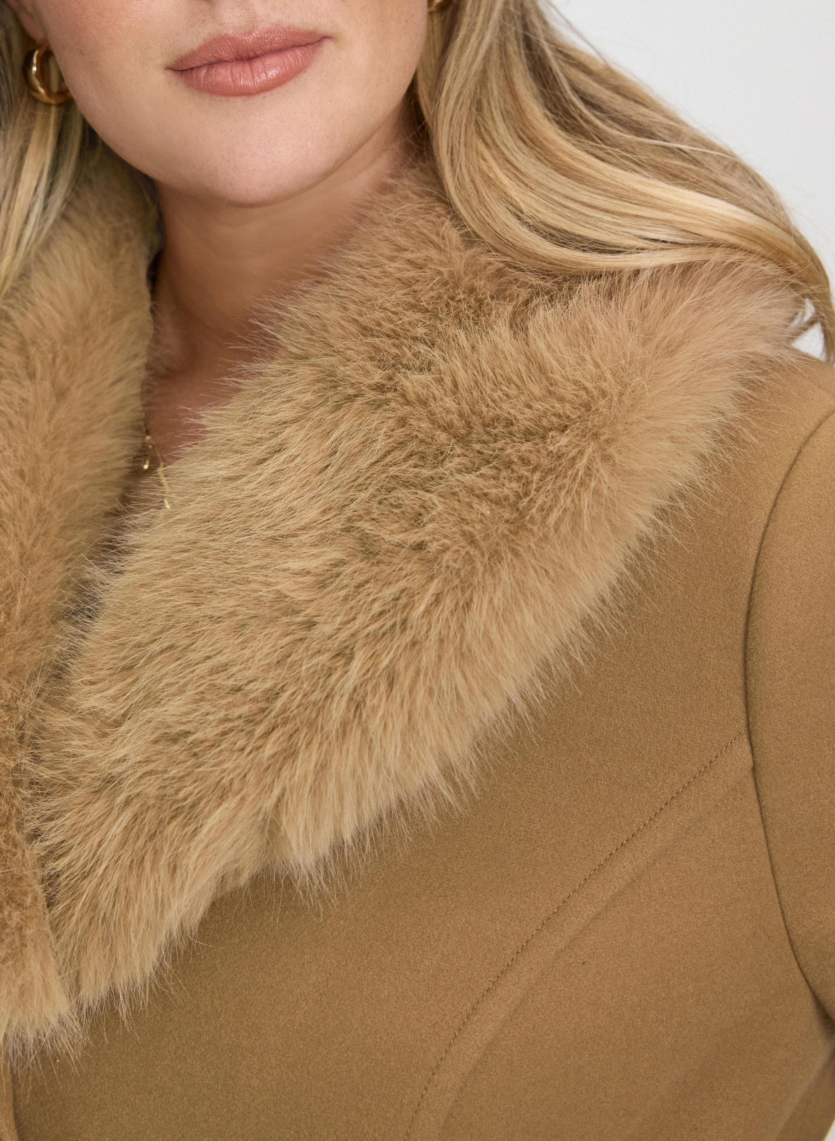 Faux-Fur Collar Coat - Image 9