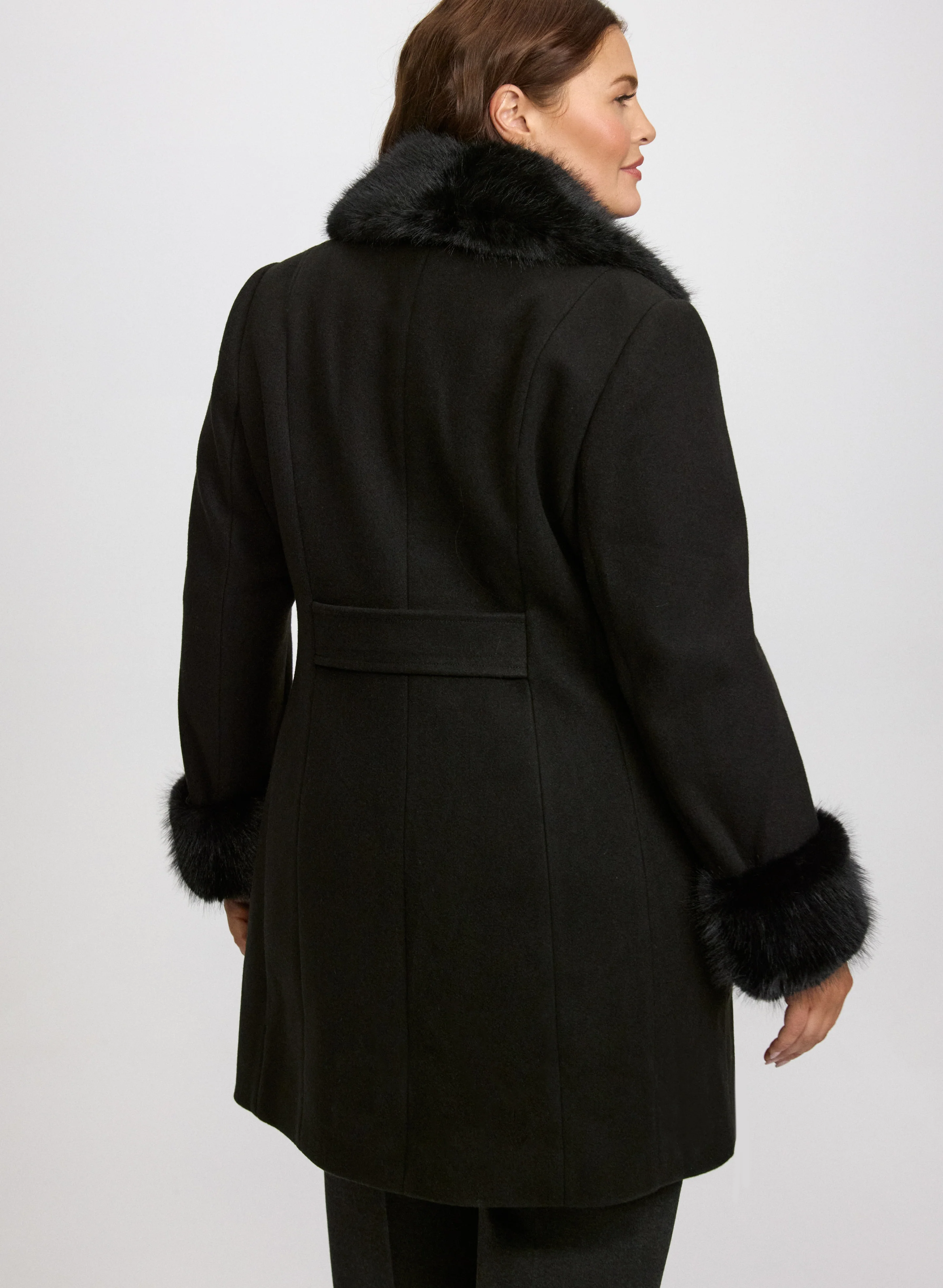 Faux-Fur Detail Coat - Image 11
