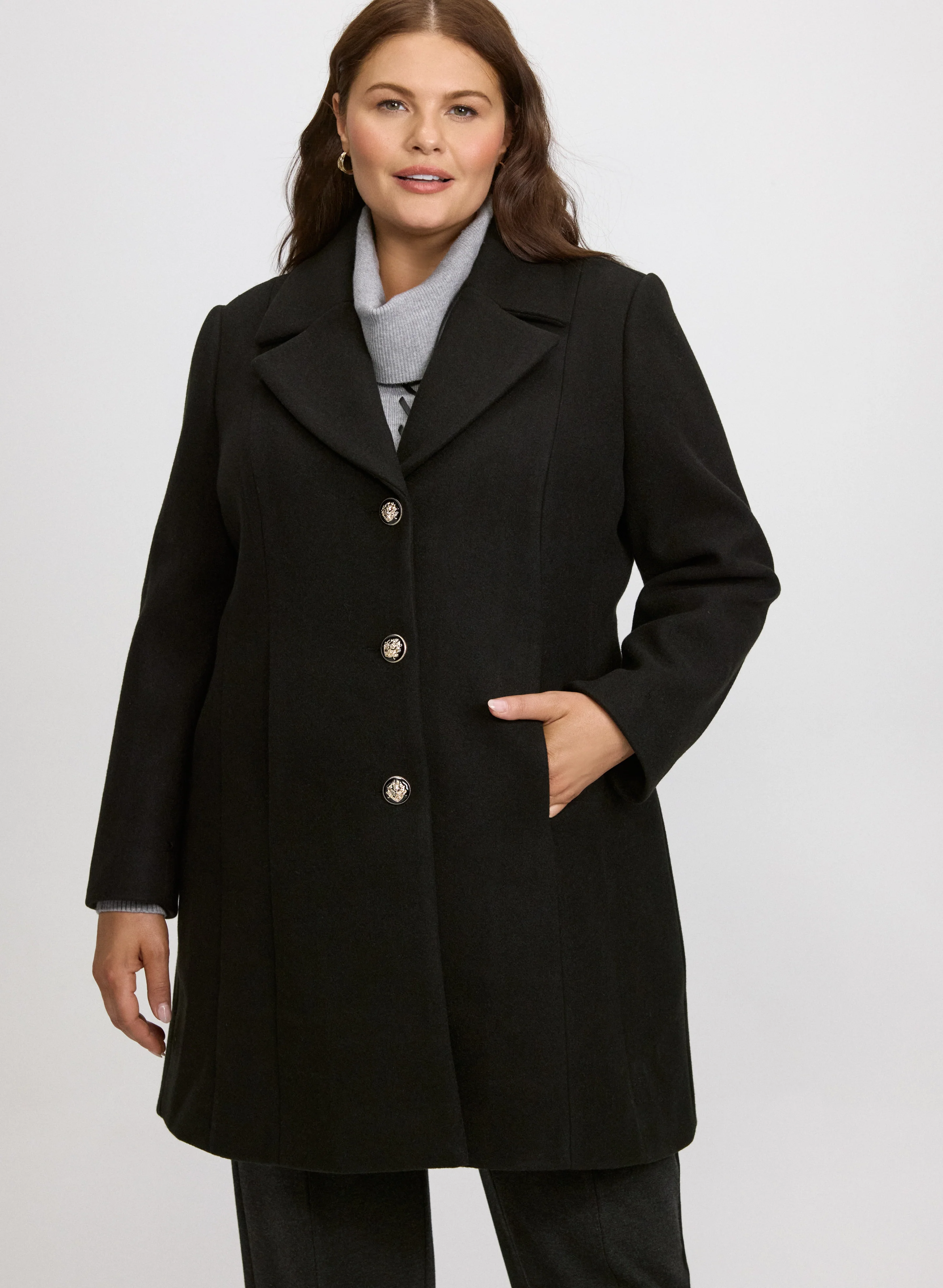 Faux-Fur Detail Coat - Image 8