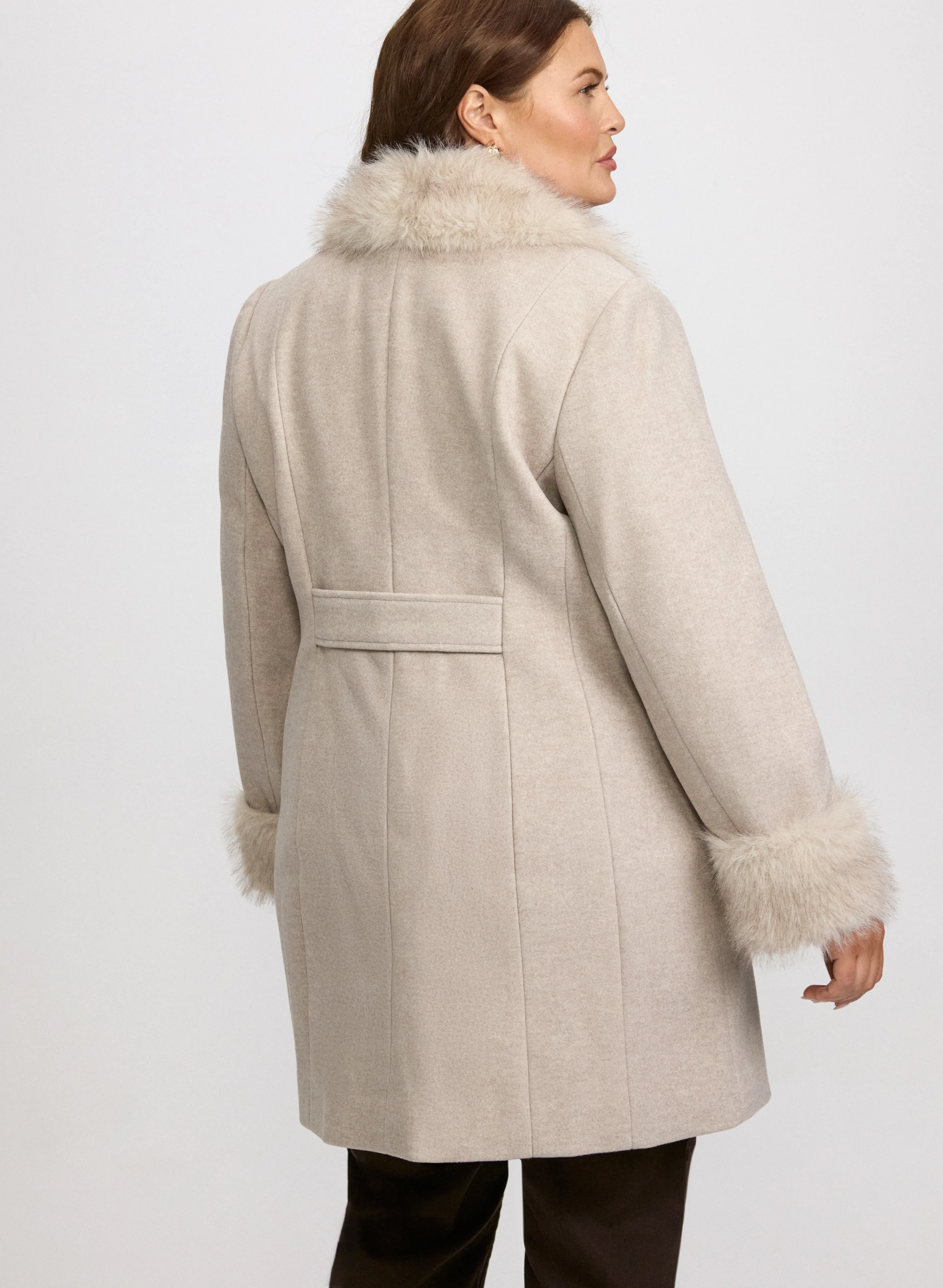Faux-Fur Detail Coat - Image 13