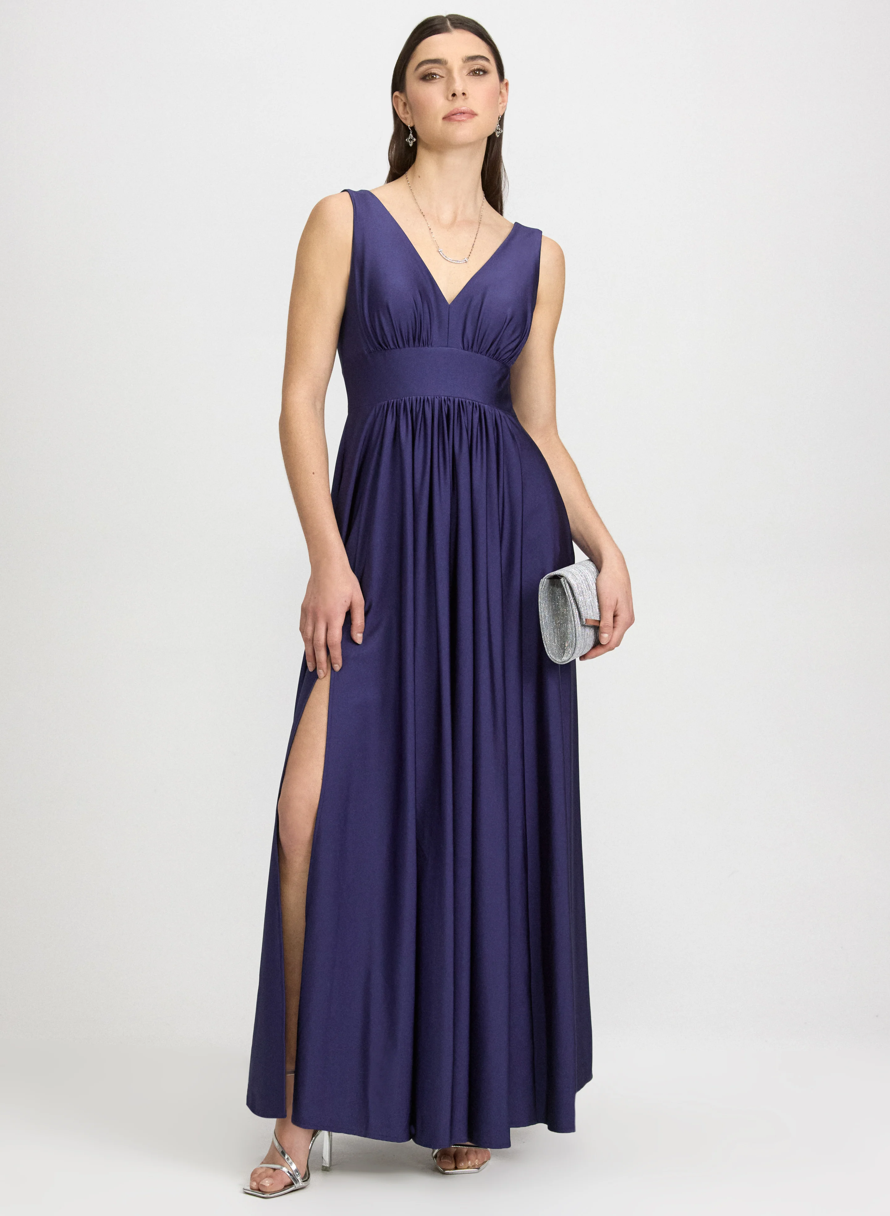Fit & Flare V-Neck Dress