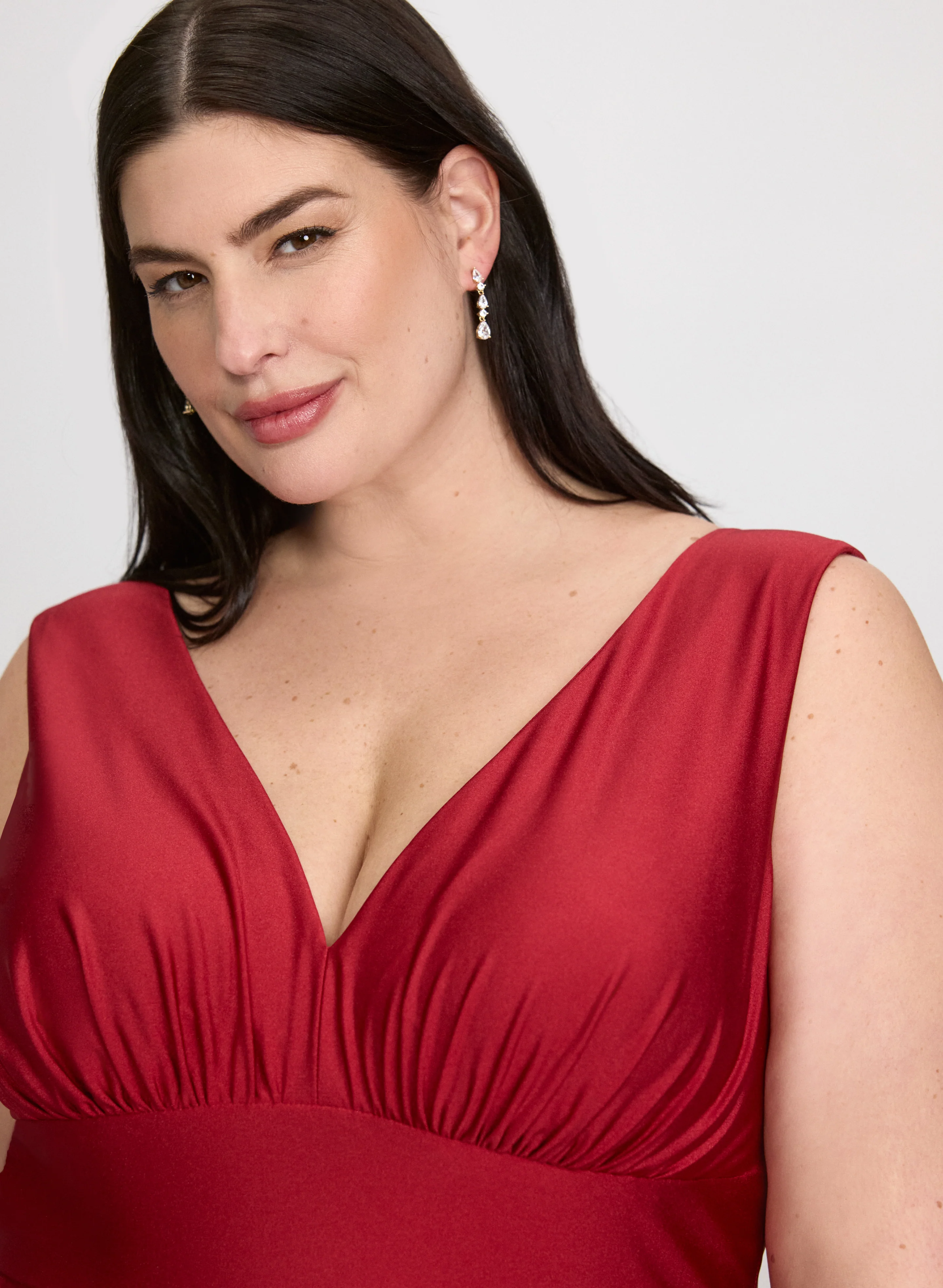 Fit & Flare V-Neck Dress - Image 2