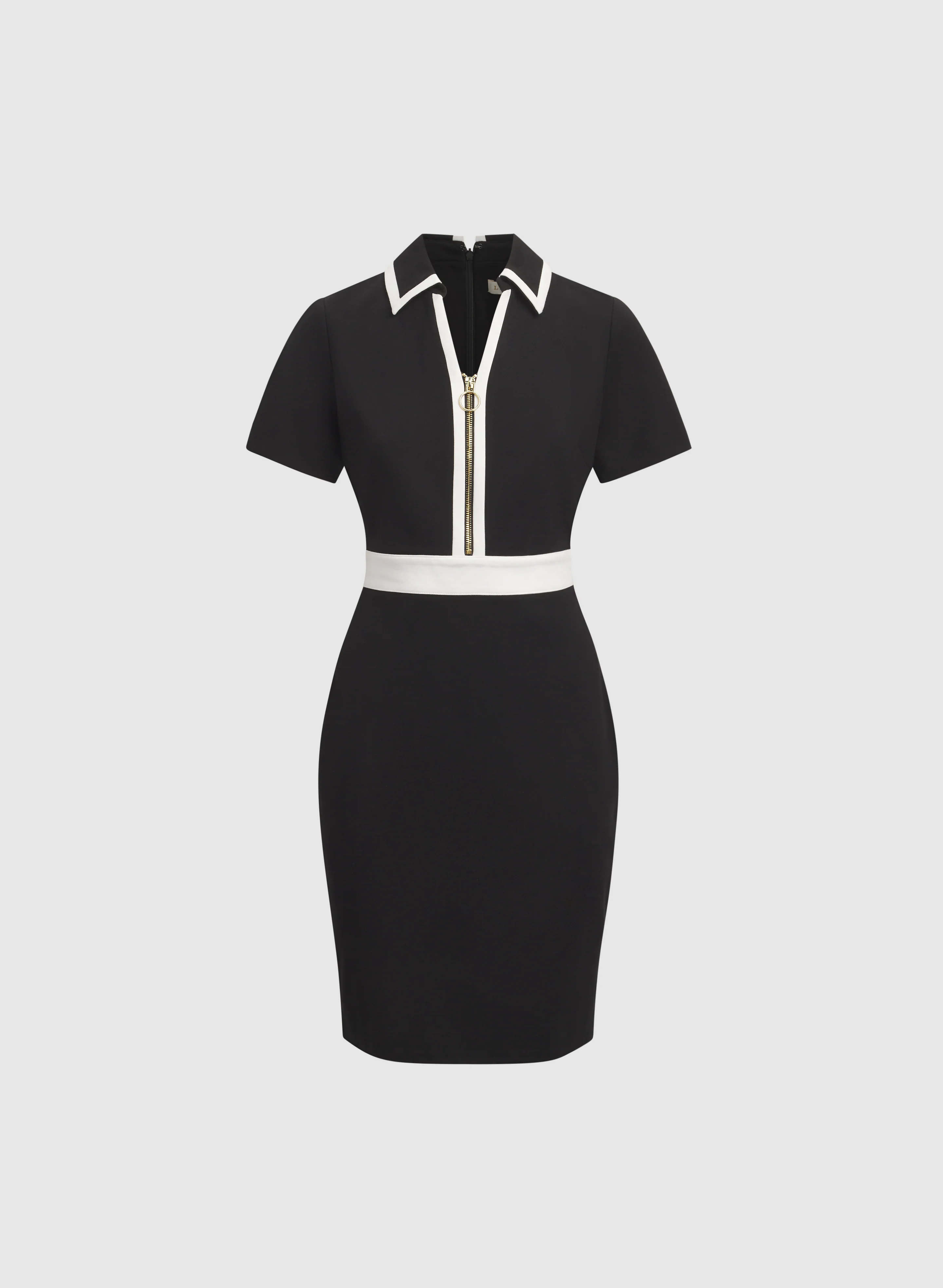 Fitted Contrast Dress - Image 6