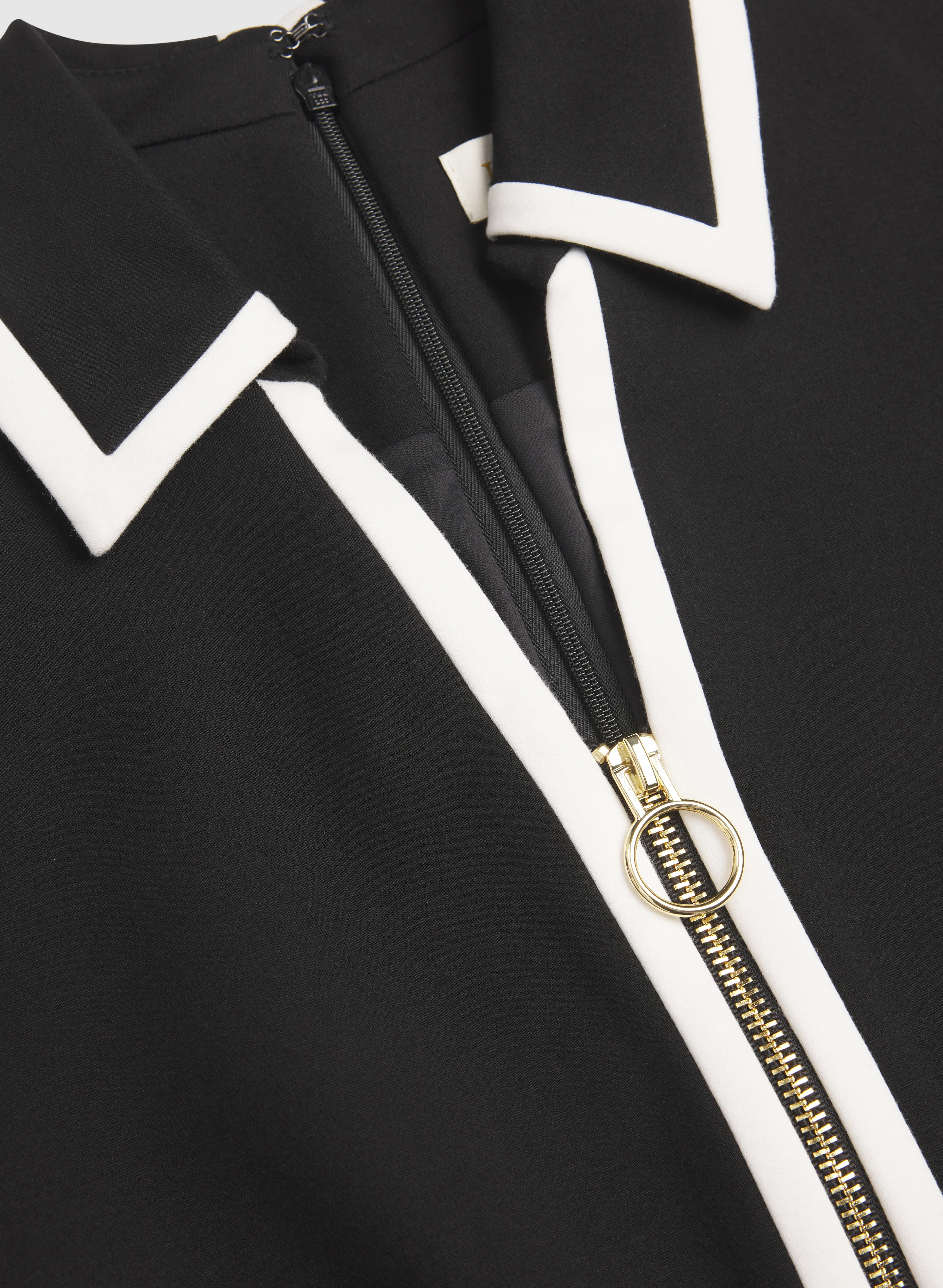 Fitted Contrast Dress - Image 7