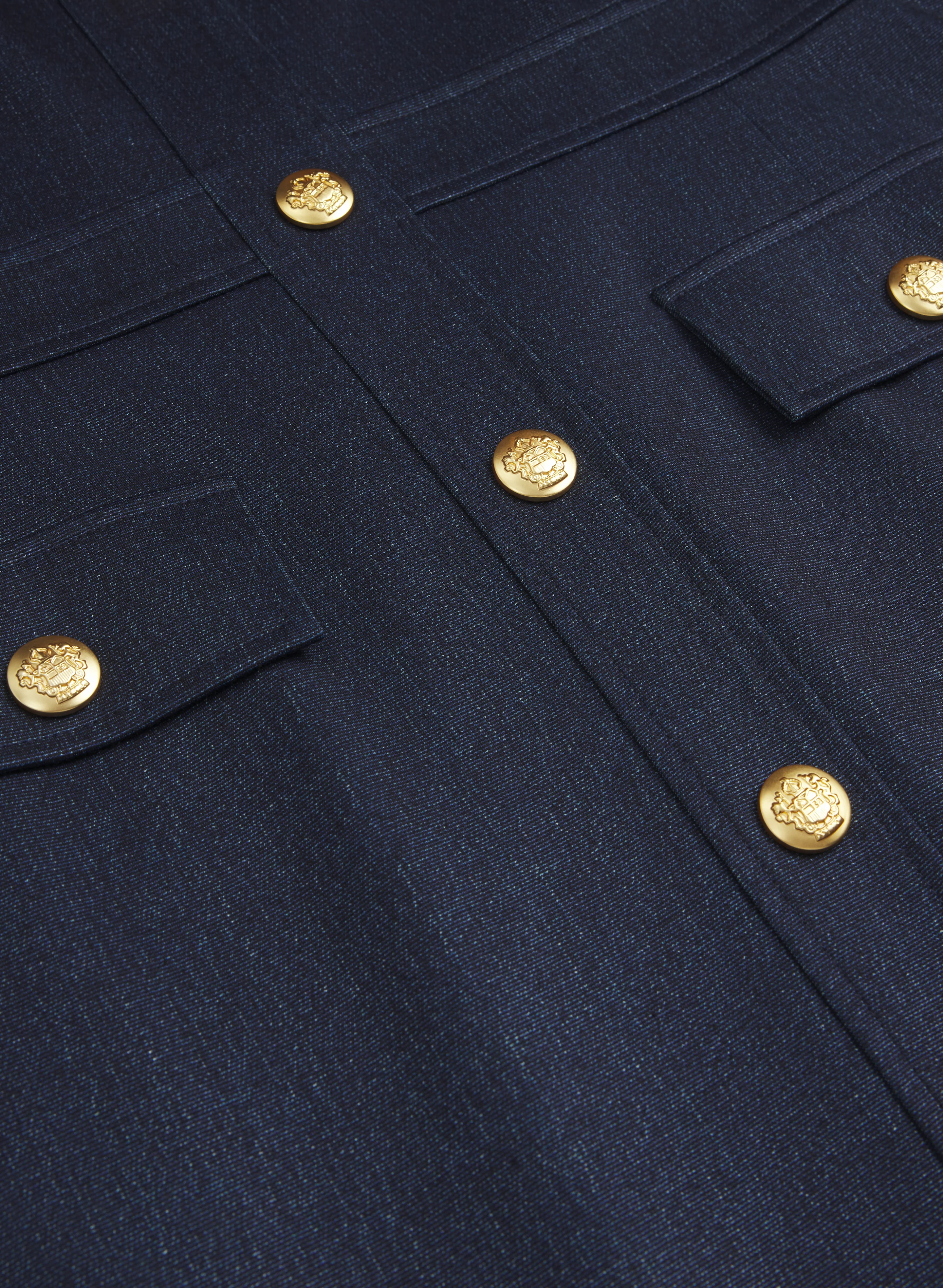 Fitted Denim-Style Dress - Image 7