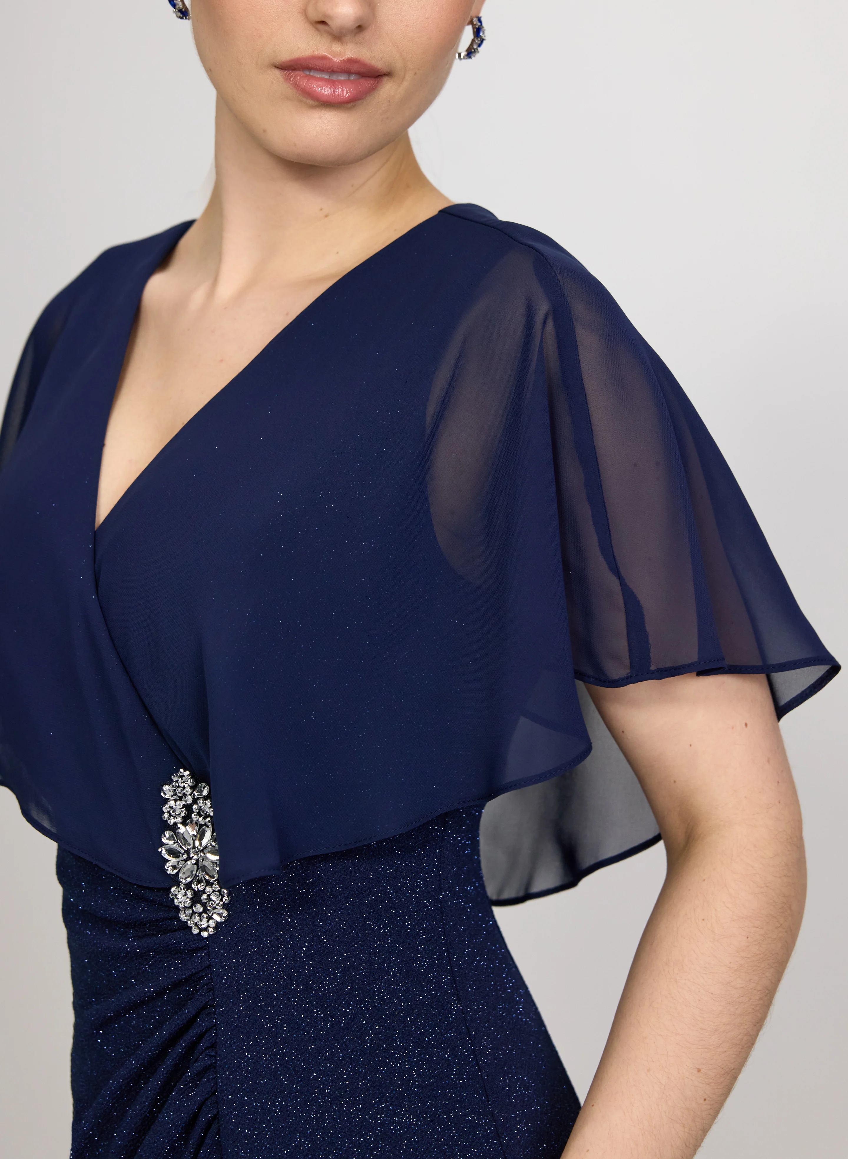 Fitted Glitter Dress - Image 2