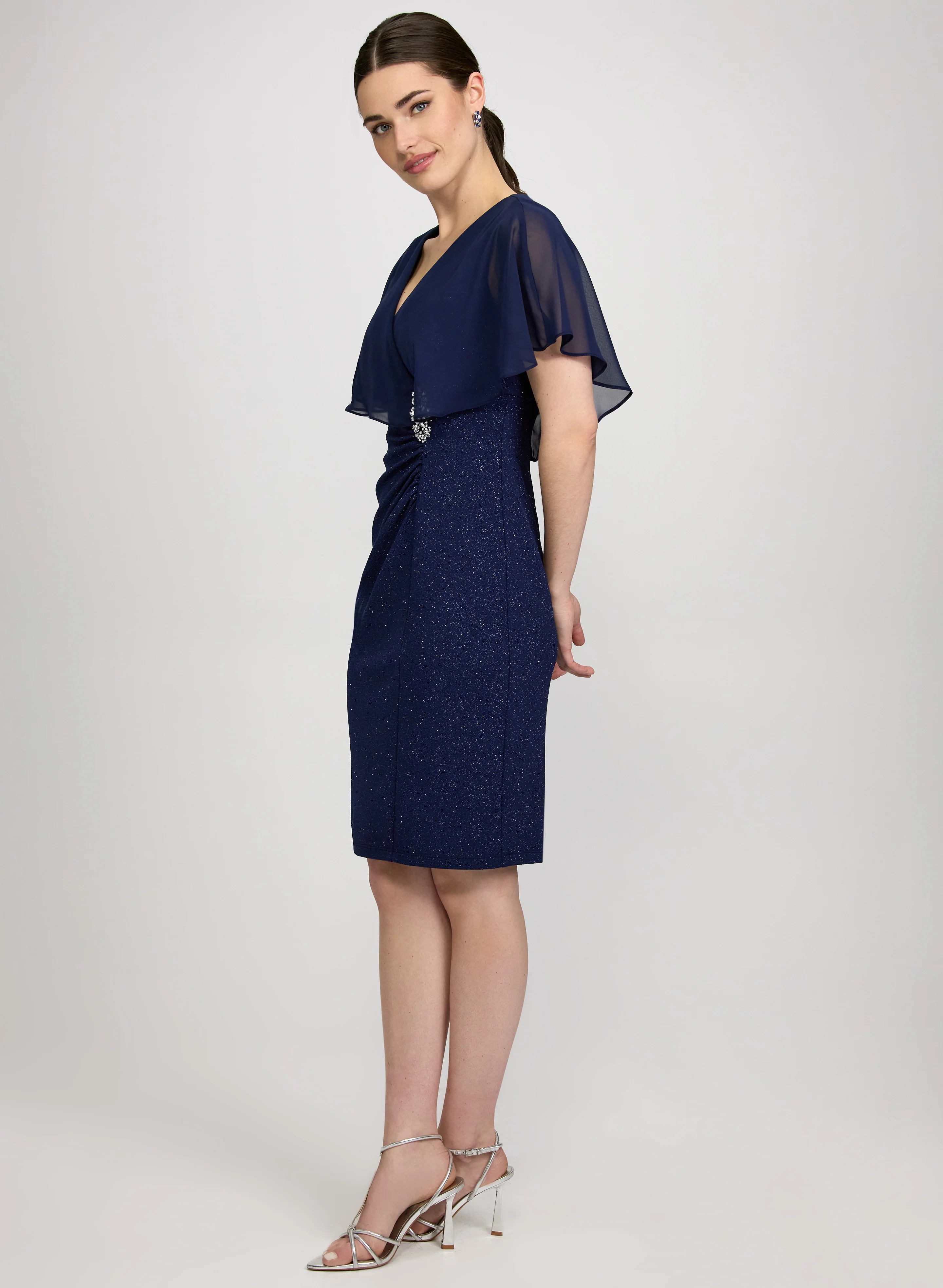 Fitted Glitter Dress - Image 3