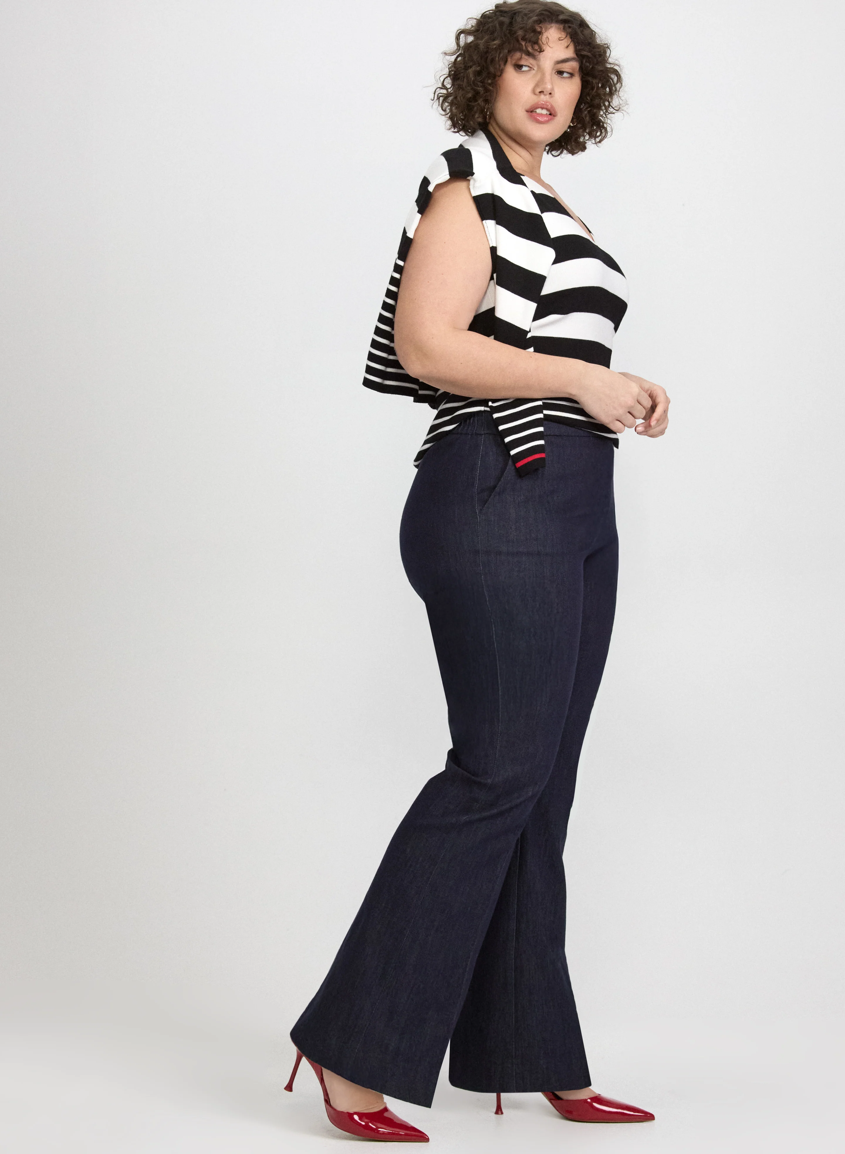 Flare-Leg Denim Pants - Image 2
