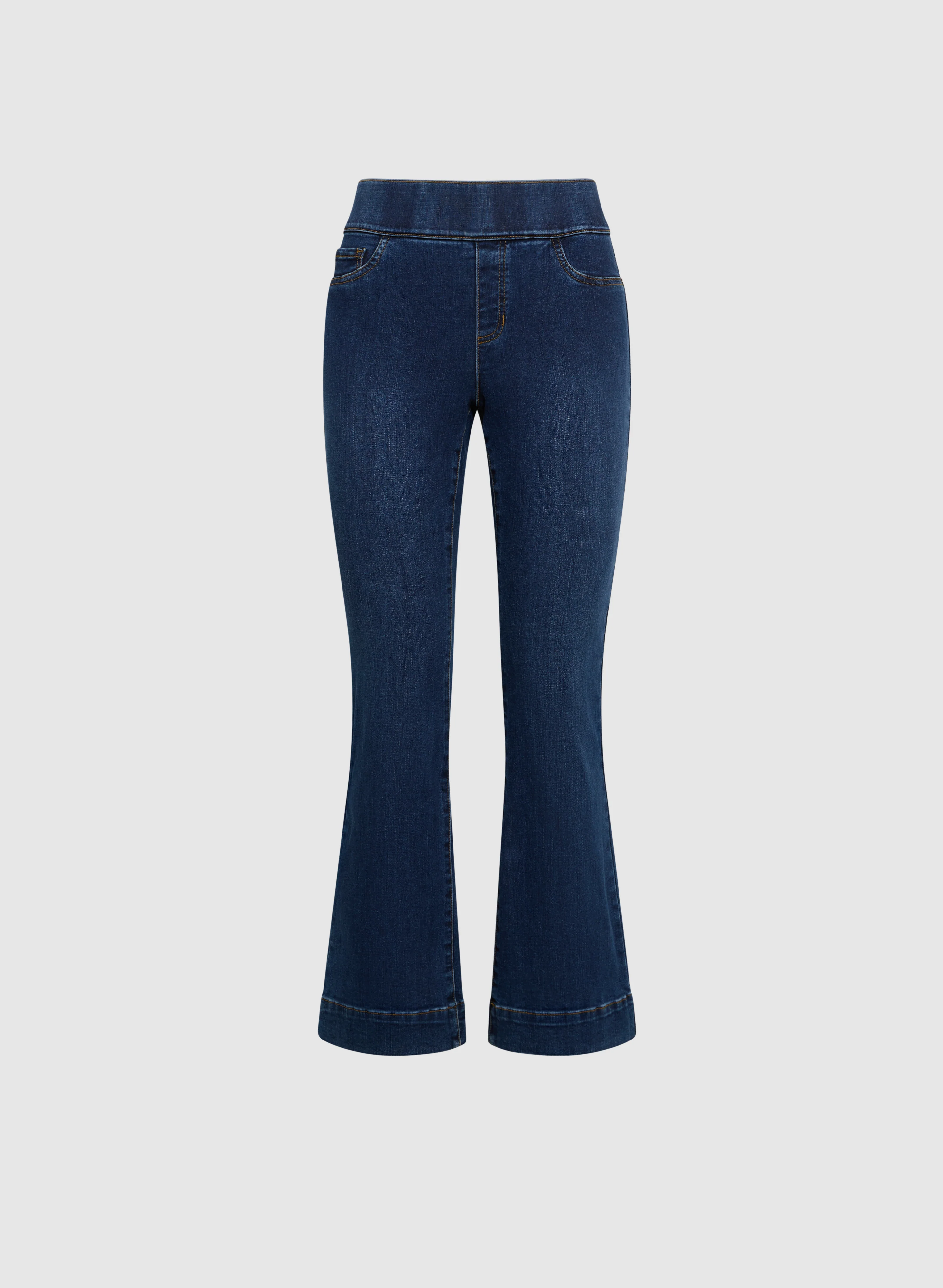 Flare Leg Pull-On Jeans - Image 6
