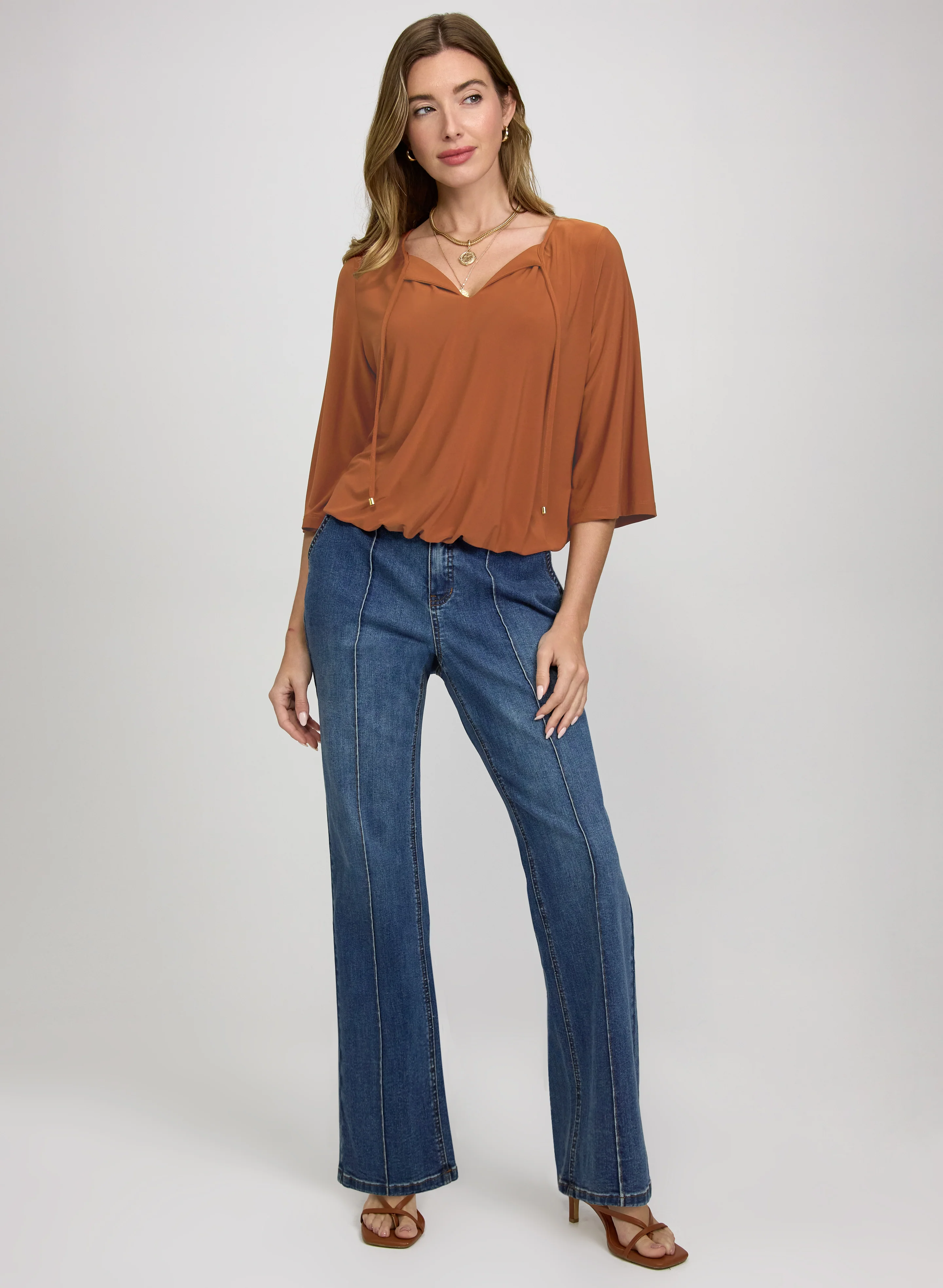 Flare Sleeve Jersey Top - Image 3