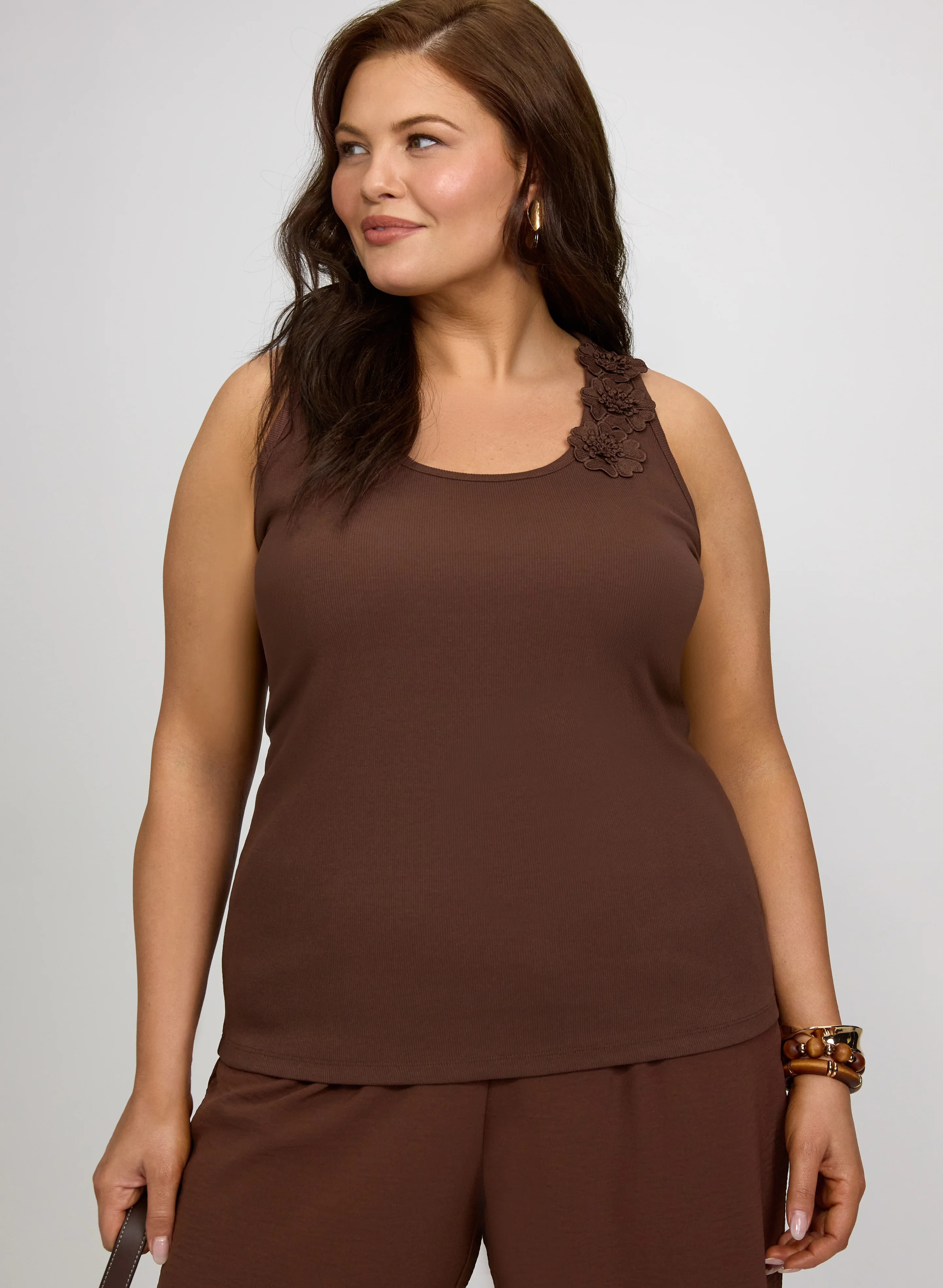 Flower Applique Tank Top - Image 5