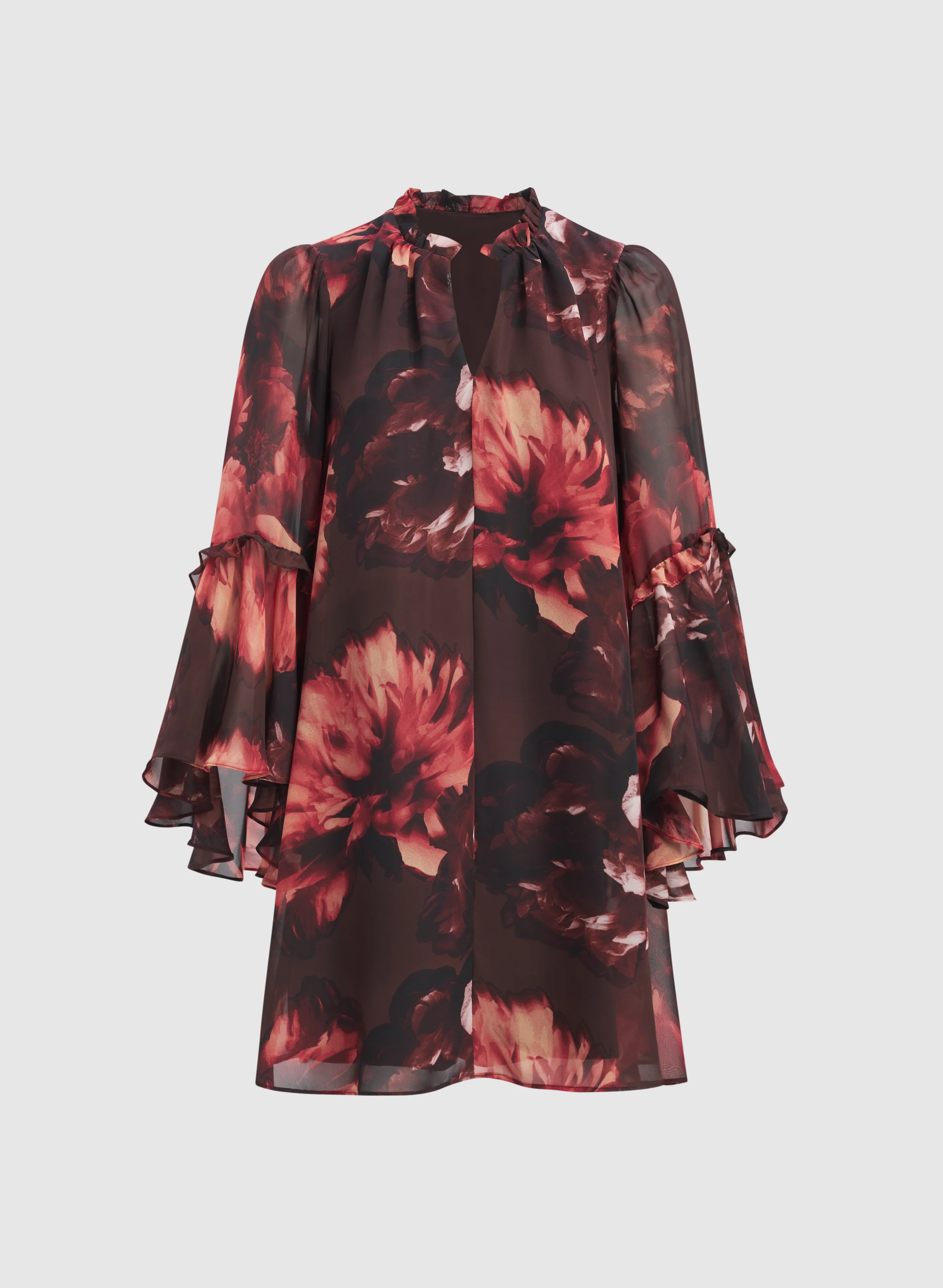 Floral Bell Sleeve Dress - Image 6