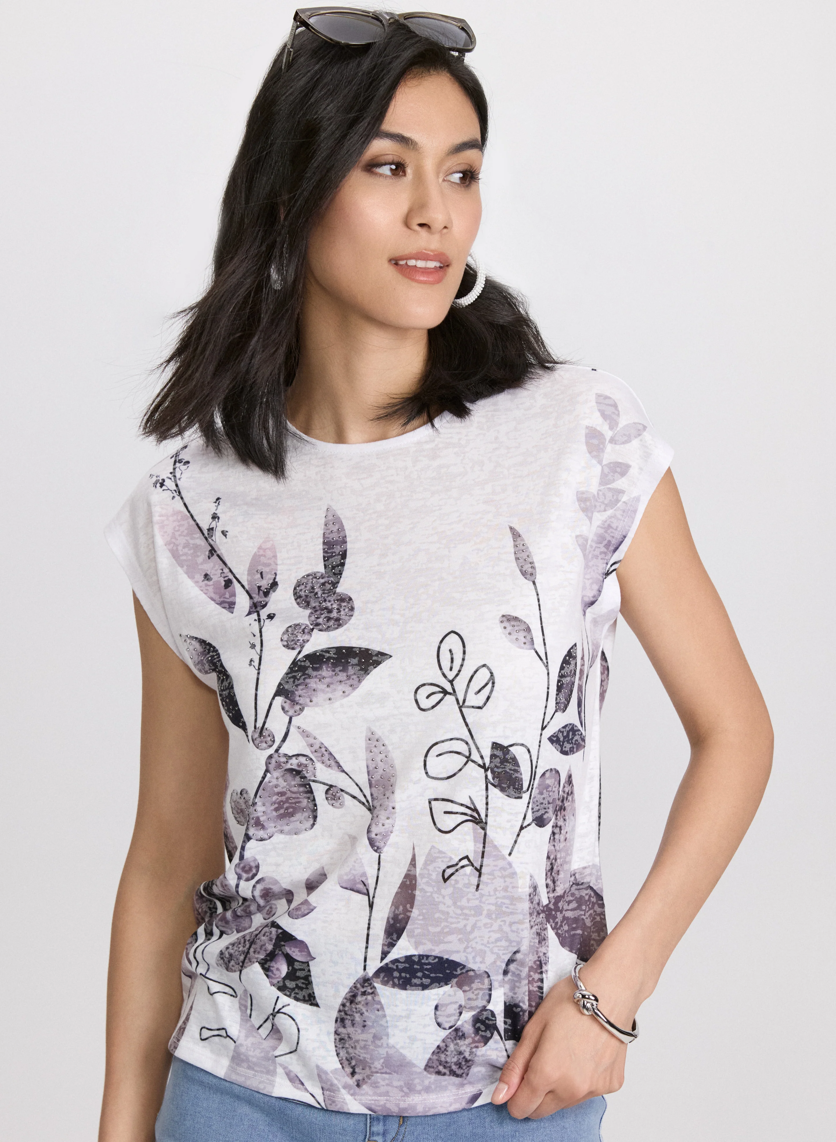 Floral Burnout T-Shirt - Image 7