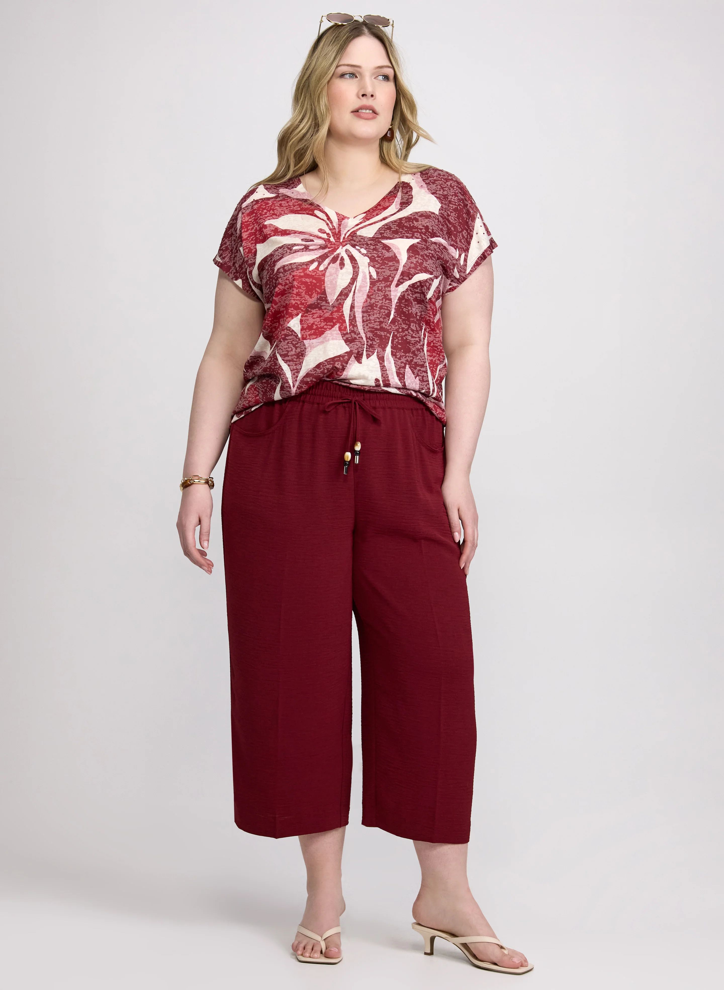 Floral Cap Sleeve T-Shirt - Image 3