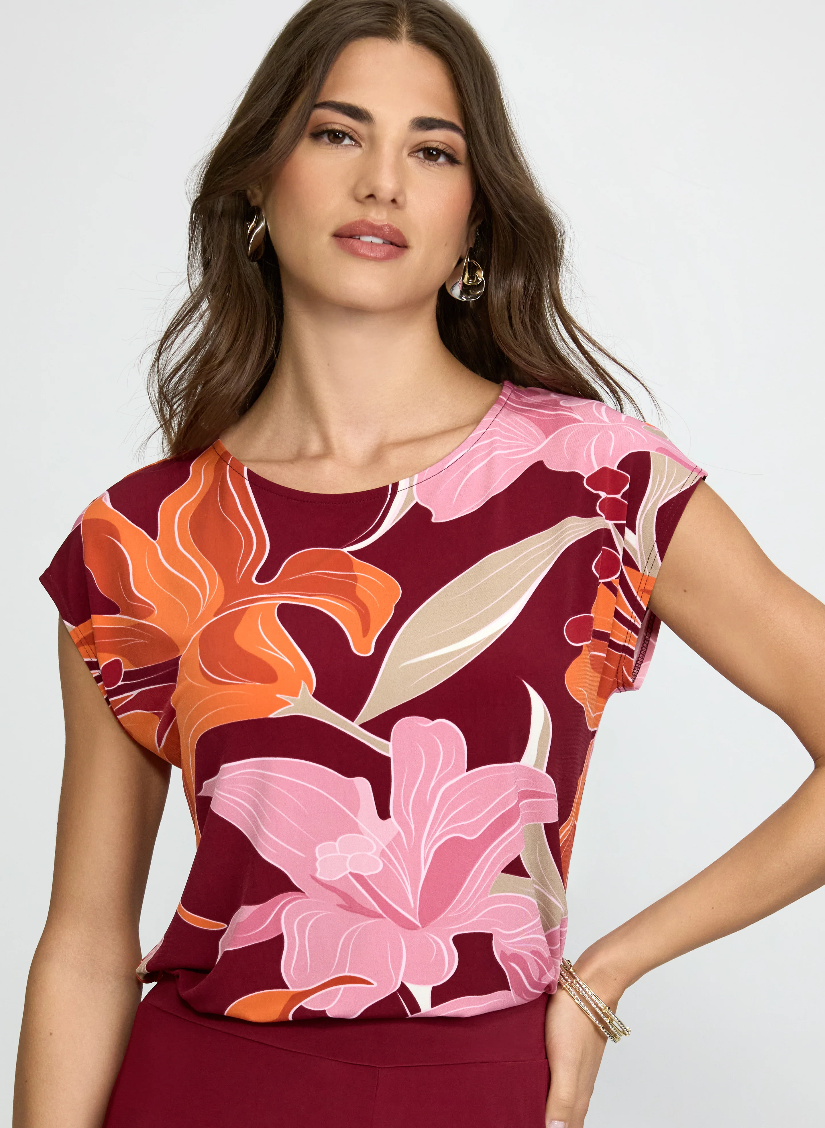 Lily Print Top - Image 8