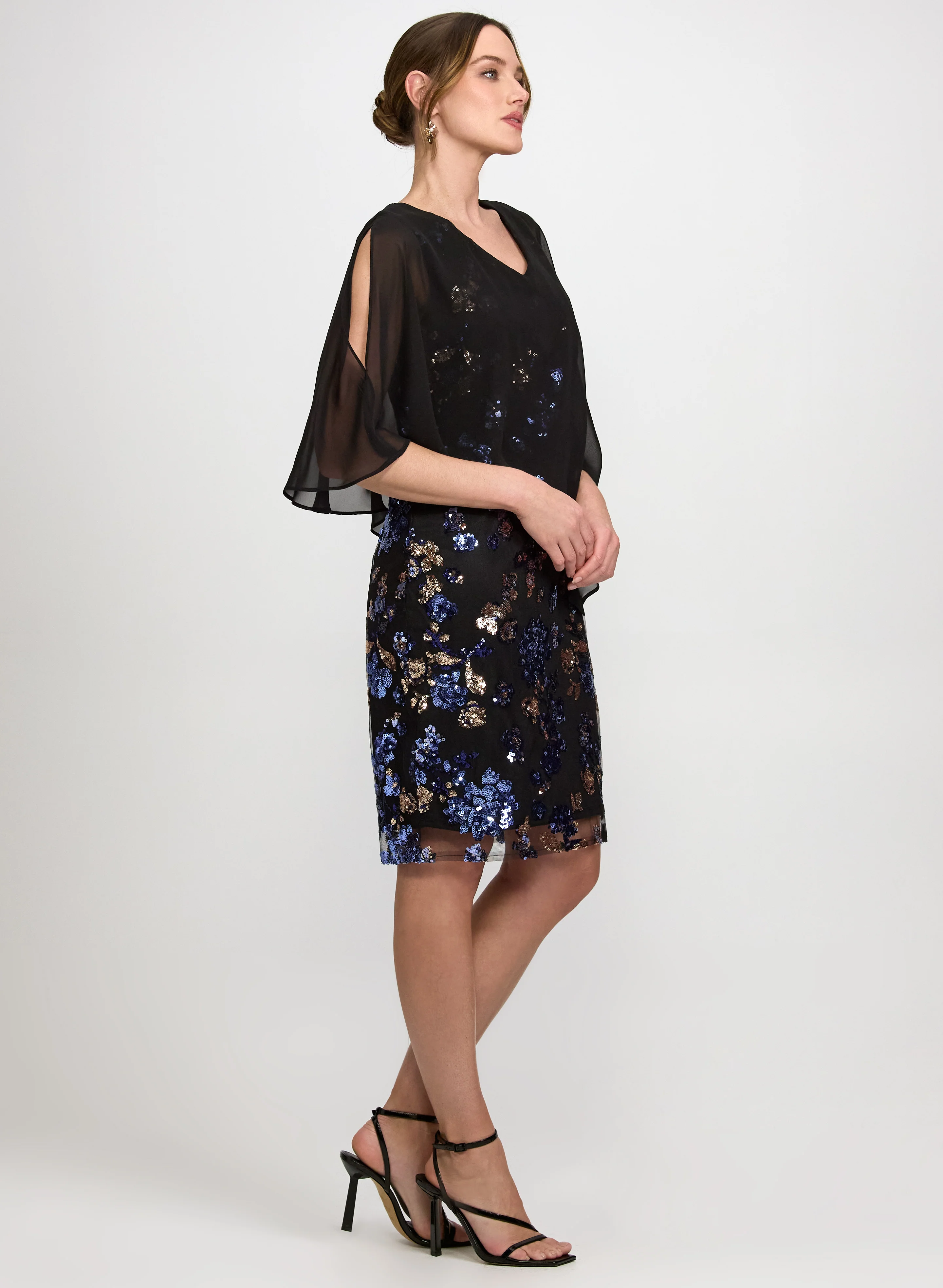 Floral Capelet Dress - Image 3