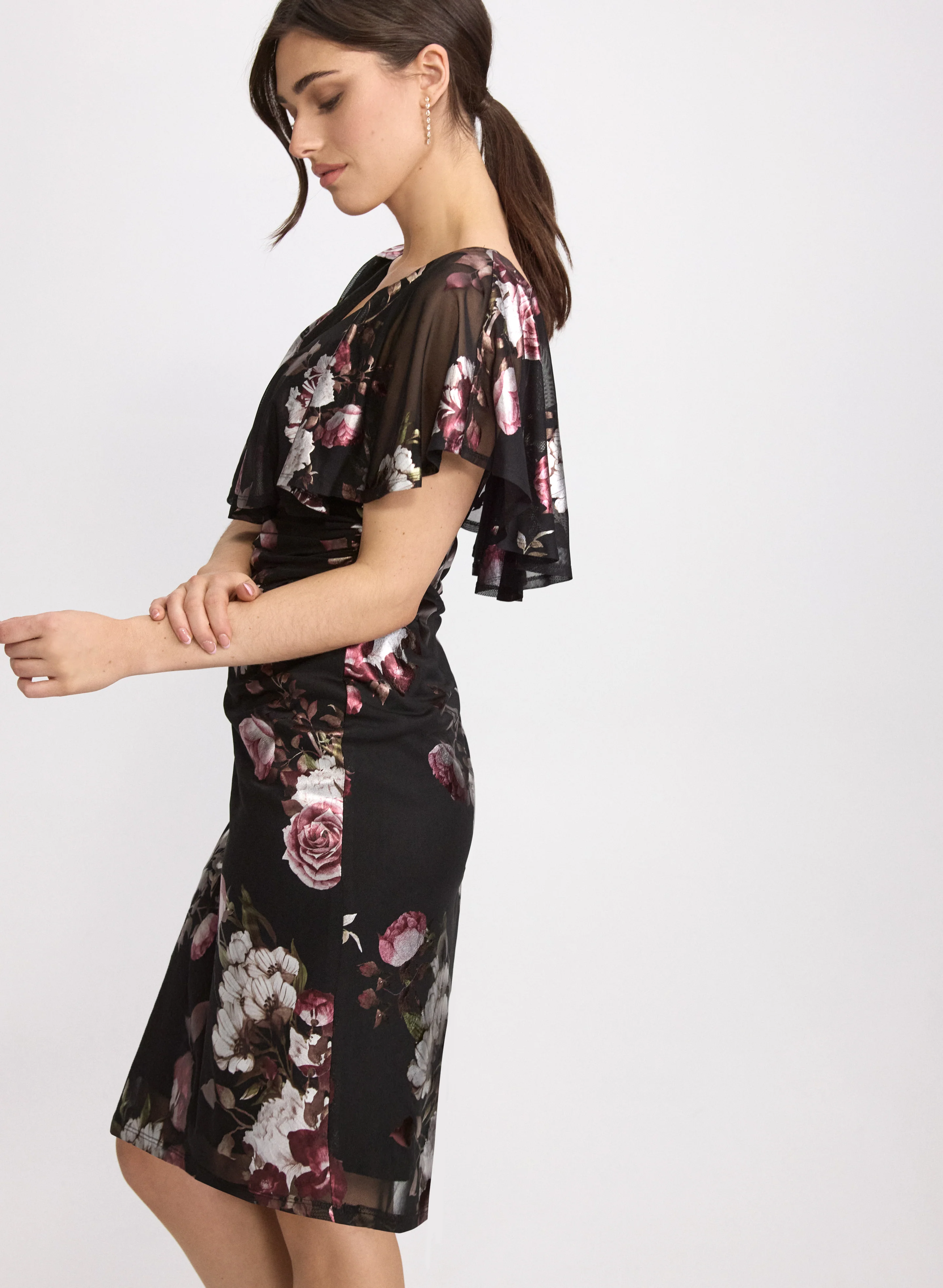 Floral Capelet Dress - Image 5