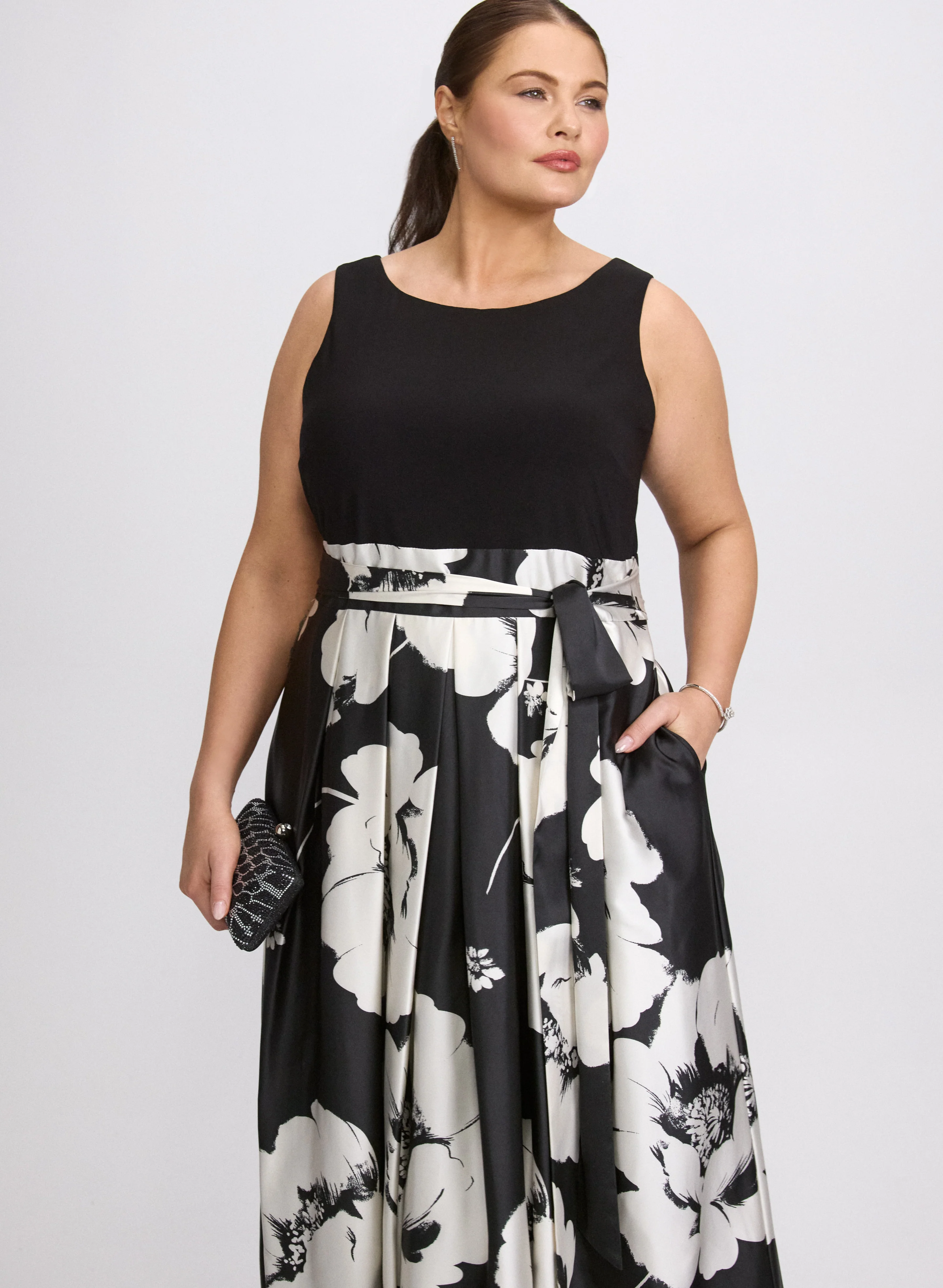 Floral Charmeuse Dress - Image 2