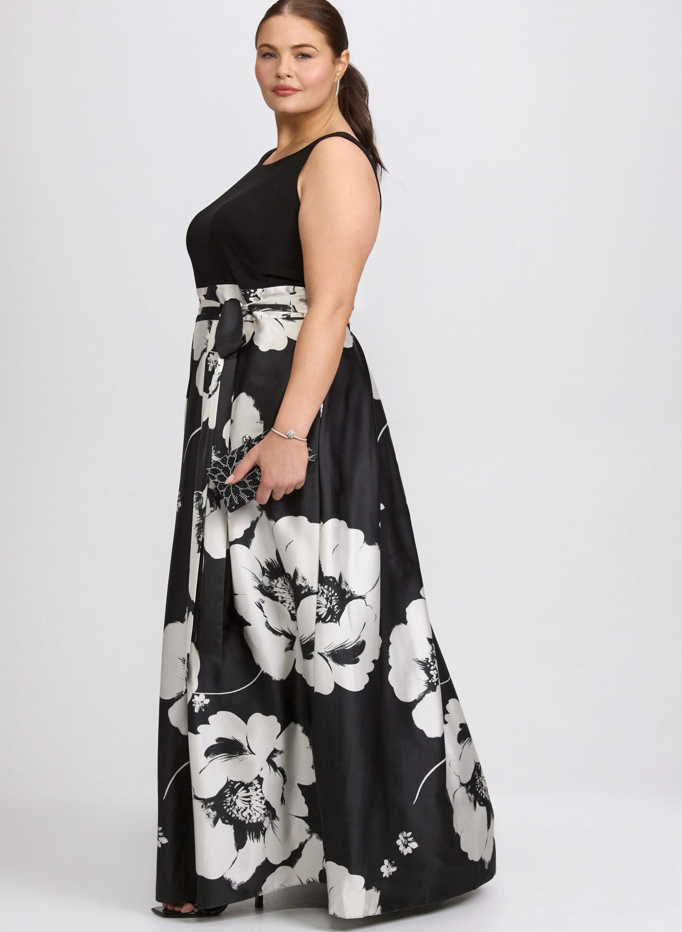Floral Charmeuse Dress - Image 5