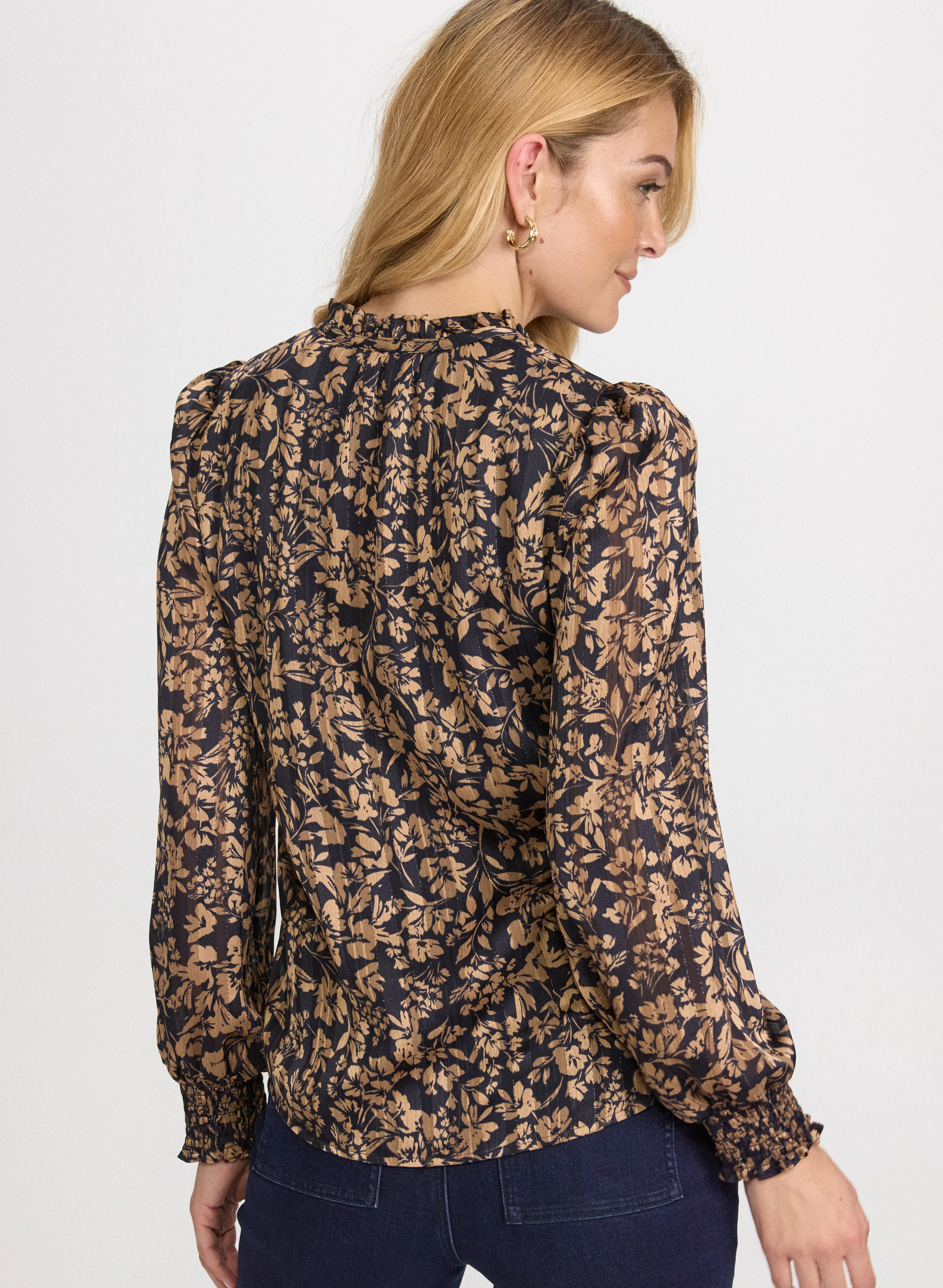 Floral Chiffon Blouse - Image 4