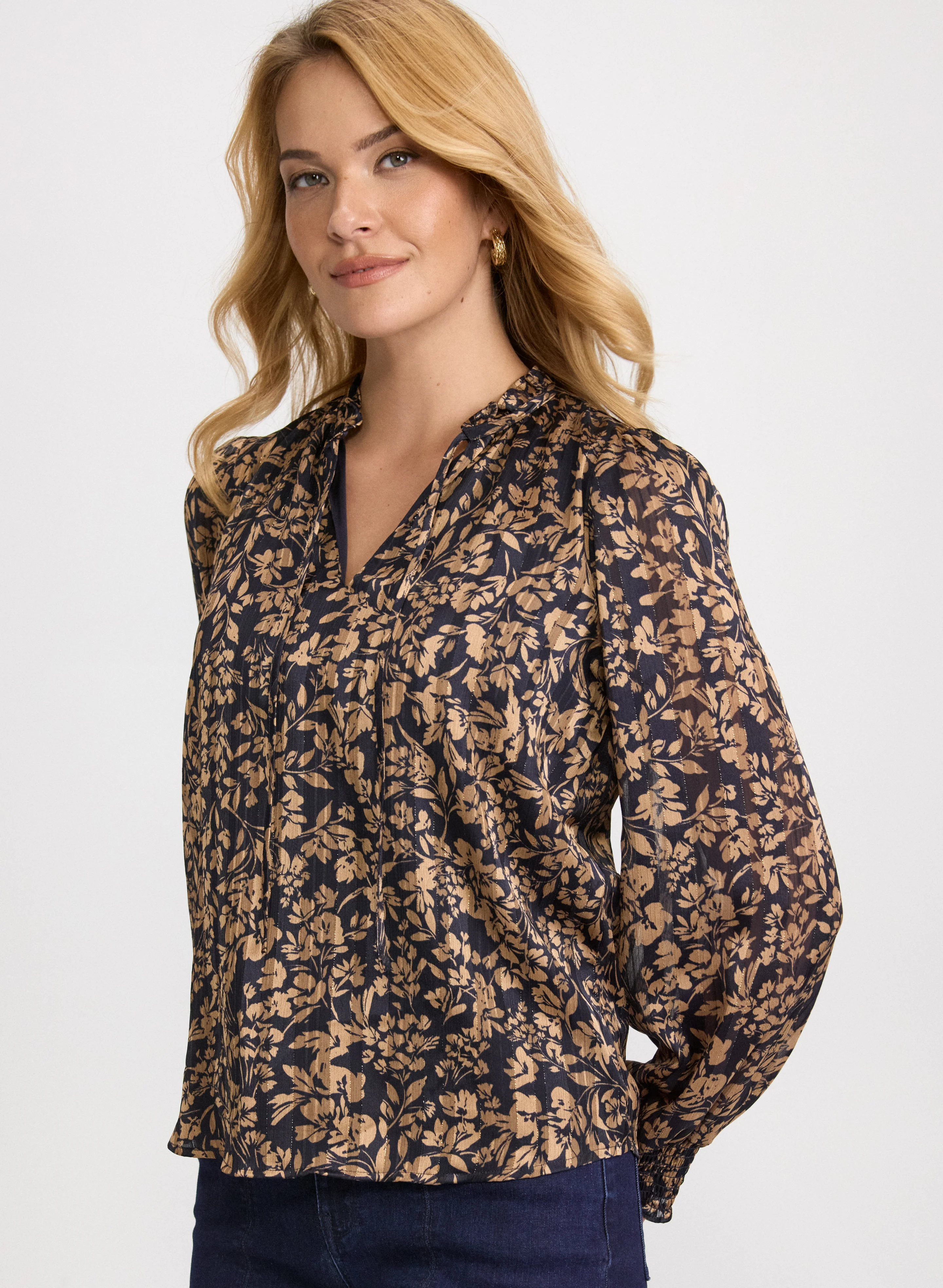 Floral Chiffon Blouse - Image 5
