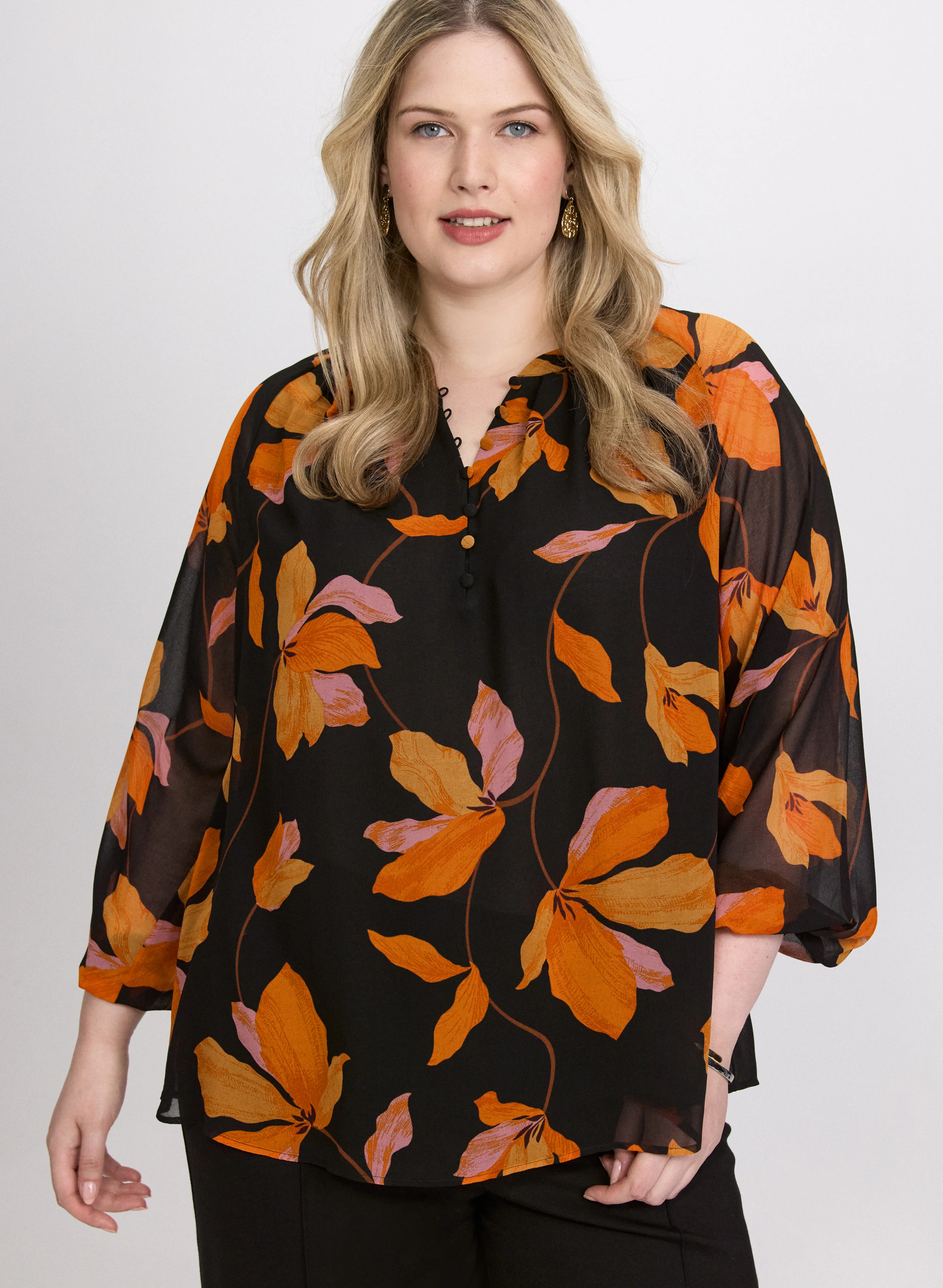 Floral Chiffon Blouse - Image 4
