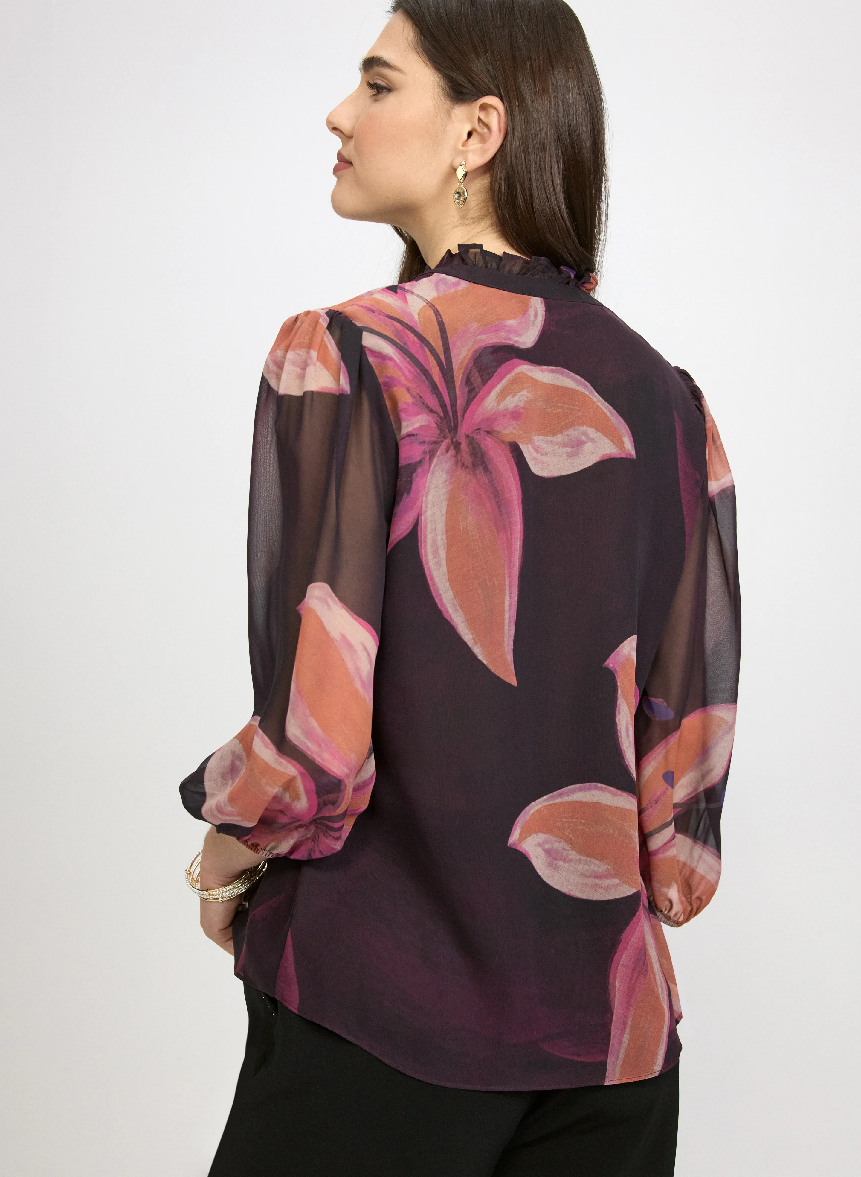 Floral Chiffon Blouse - Image 2