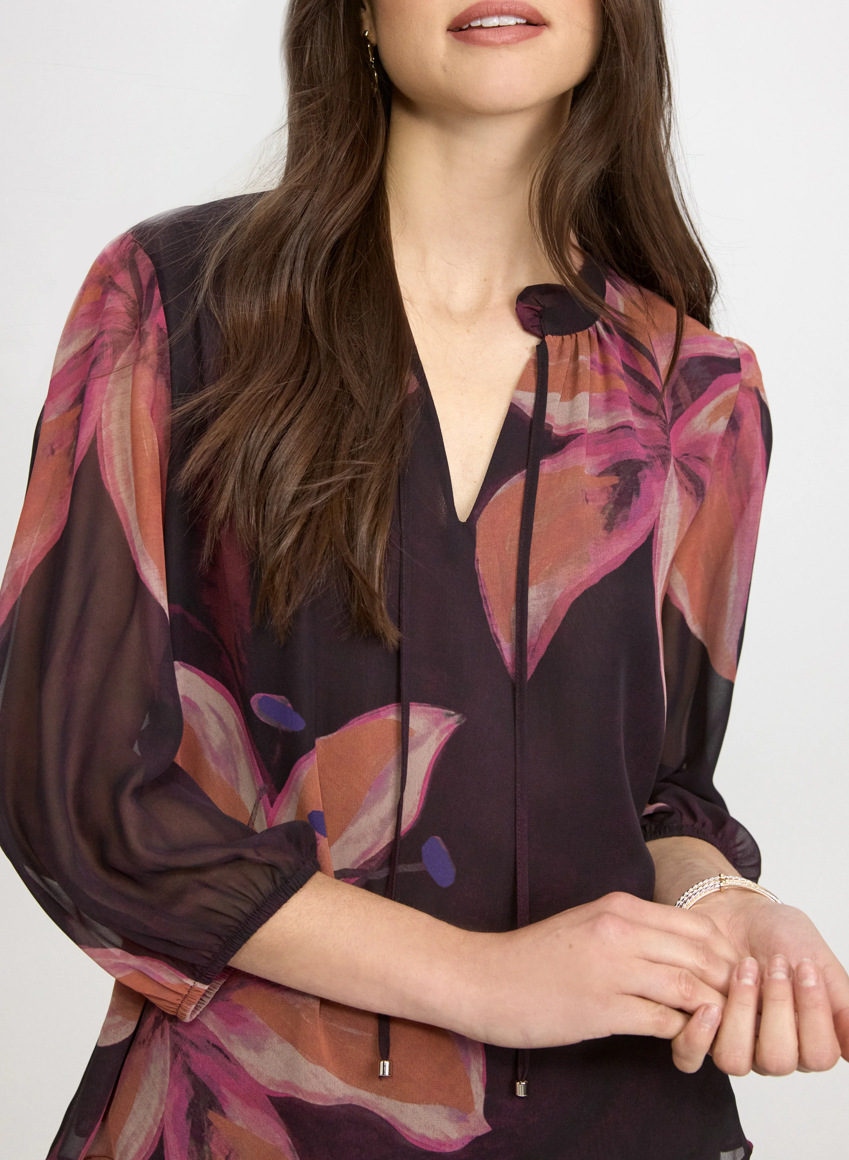 Floral Chiffon Blouse - Image 4