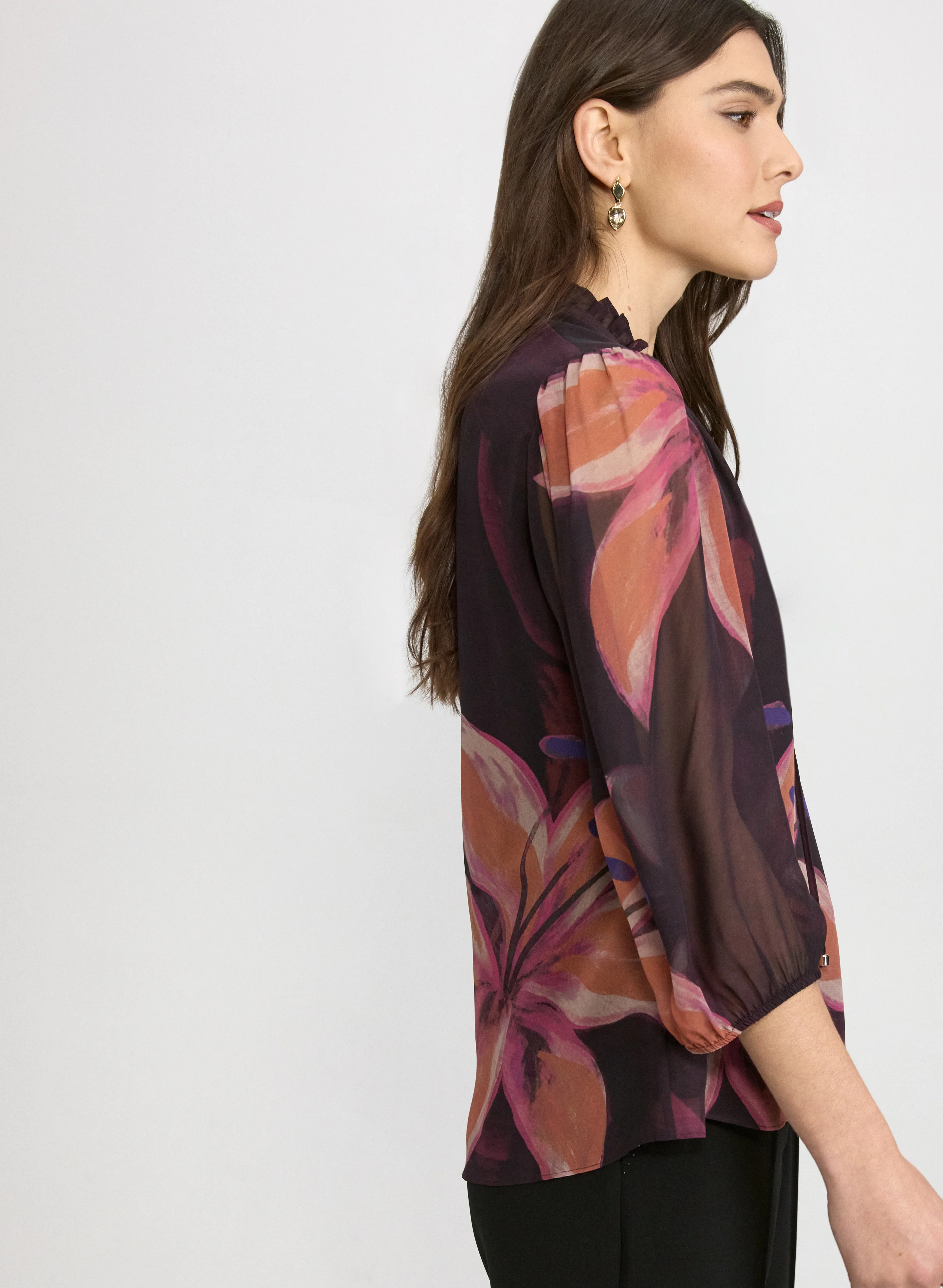 Floral Chiffon Blouse - Image 5