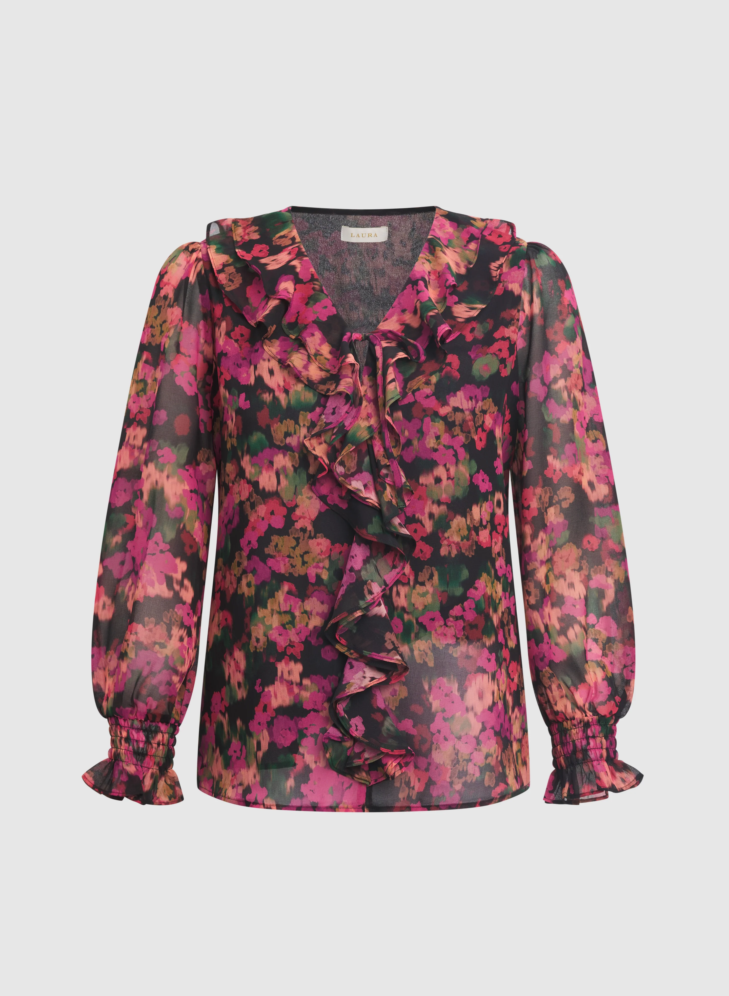 Floral Chiffon Blouse - Image 6