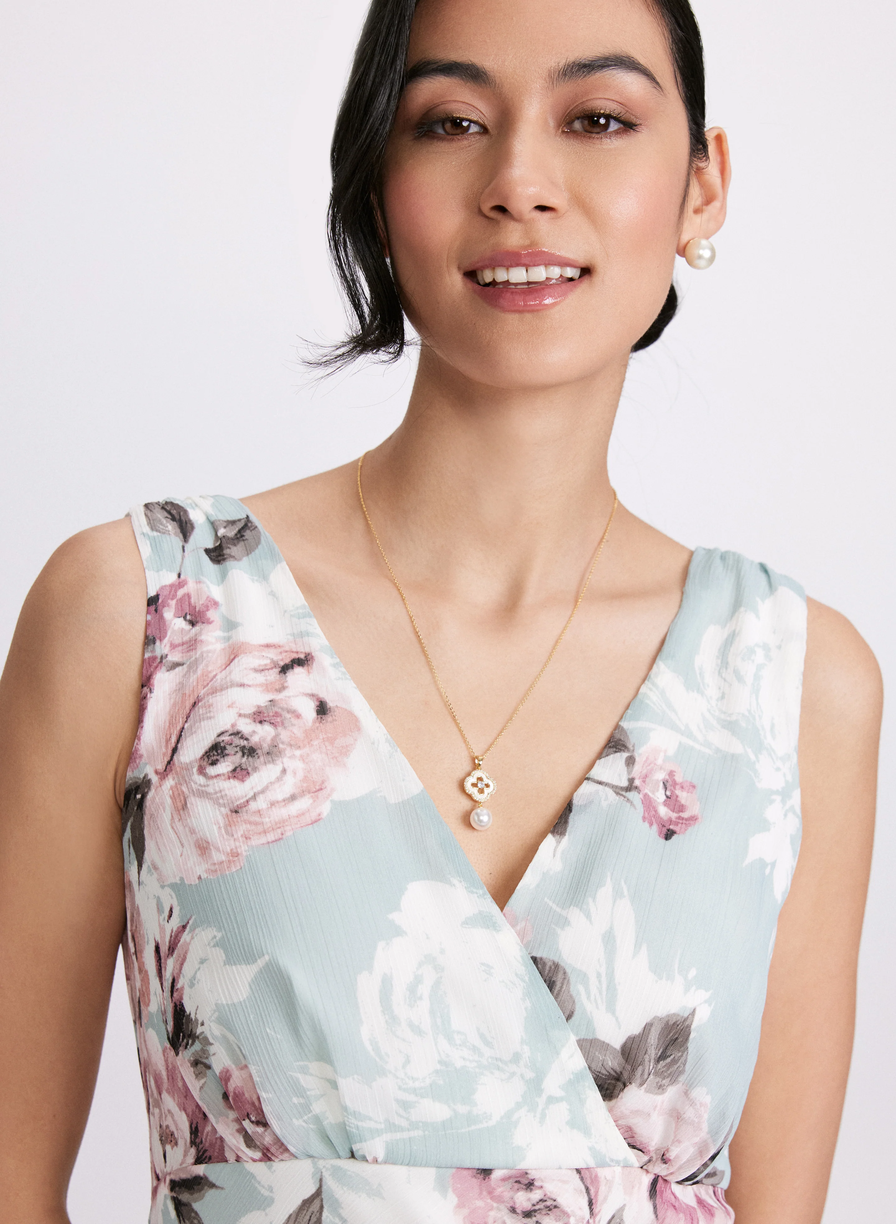 Floral Chiffon Dress - Image 3