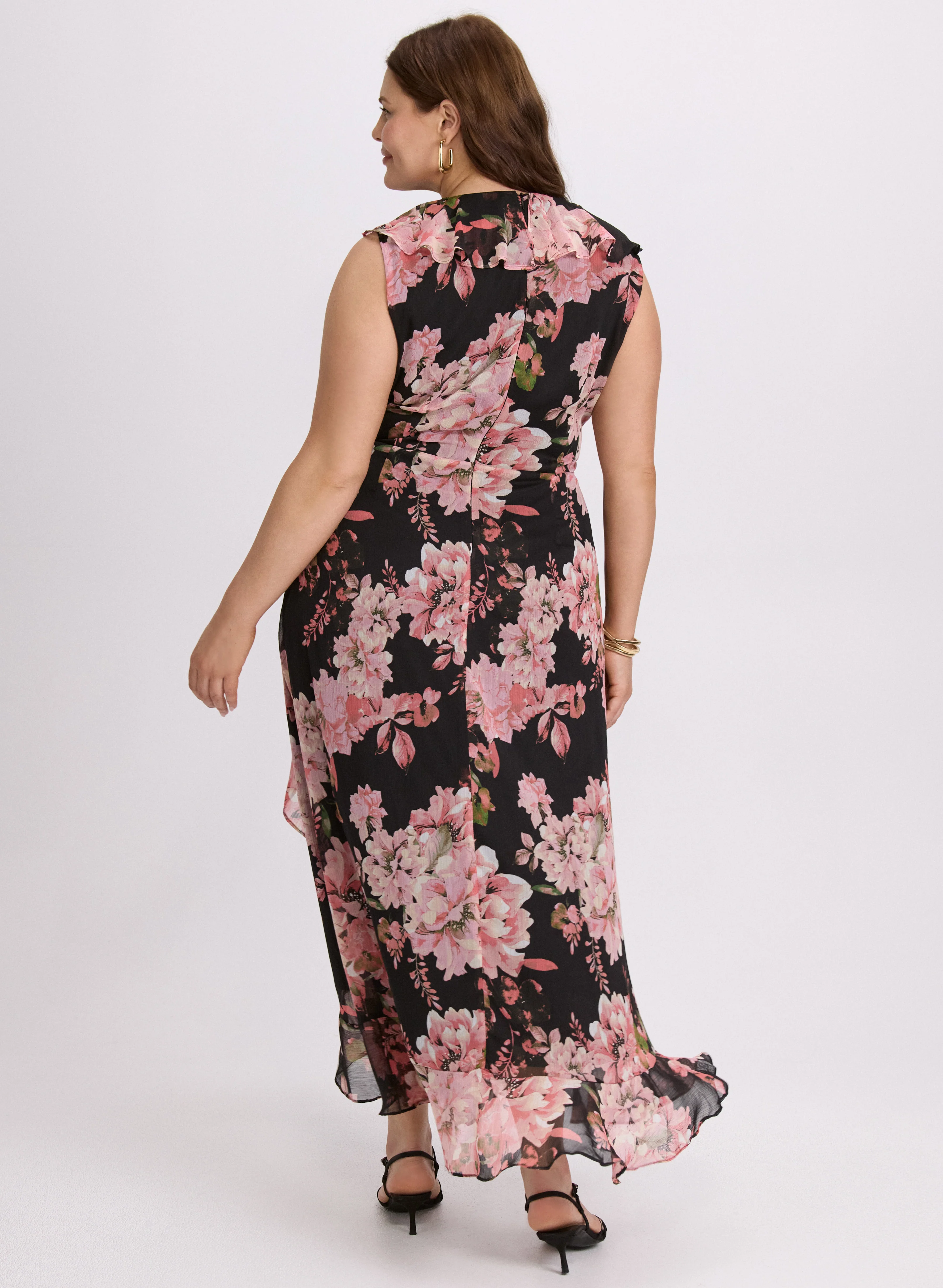 Floral Chiffon Dress - Image 4