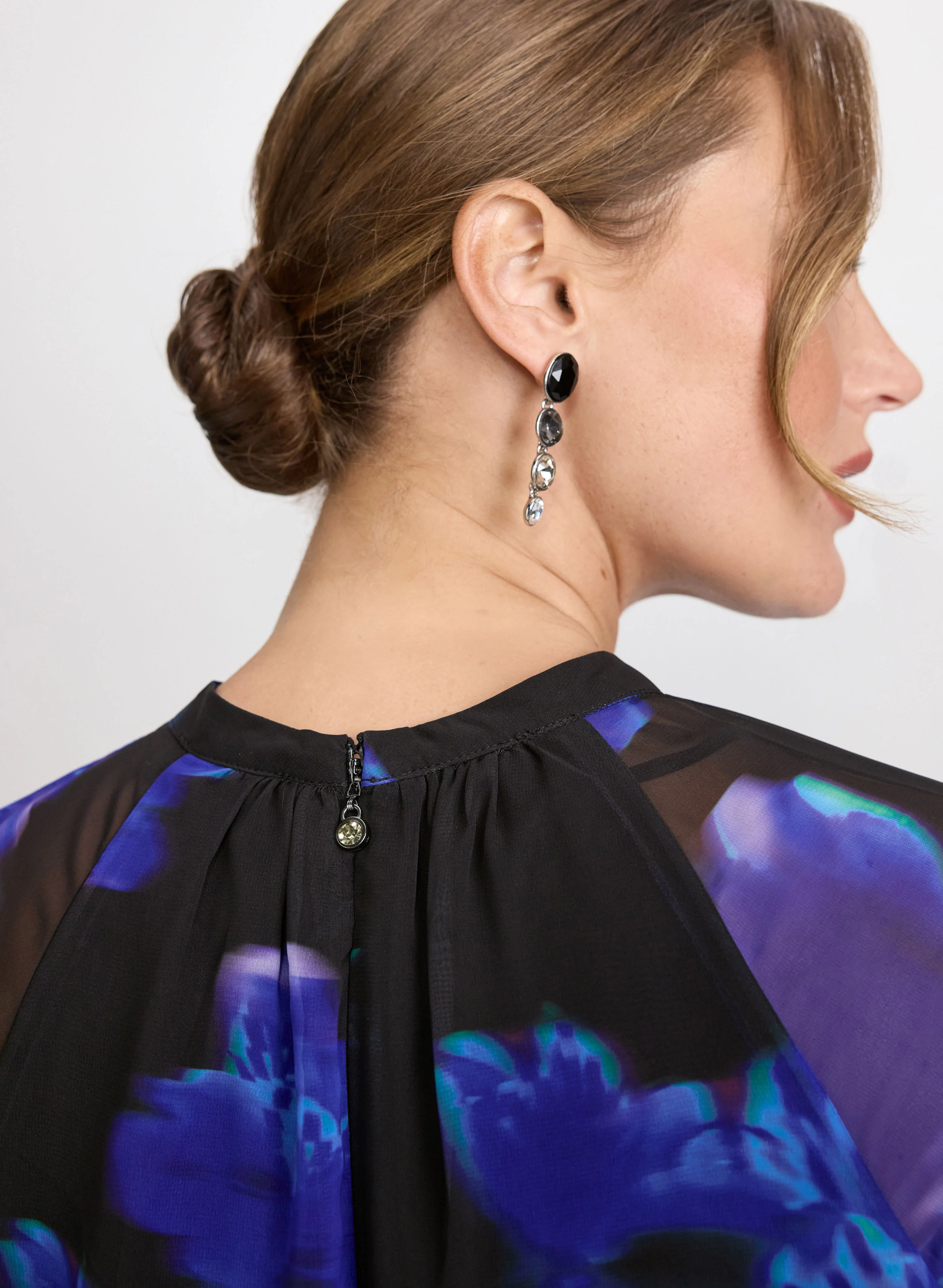 Floral Chiffon Dress - Image 5