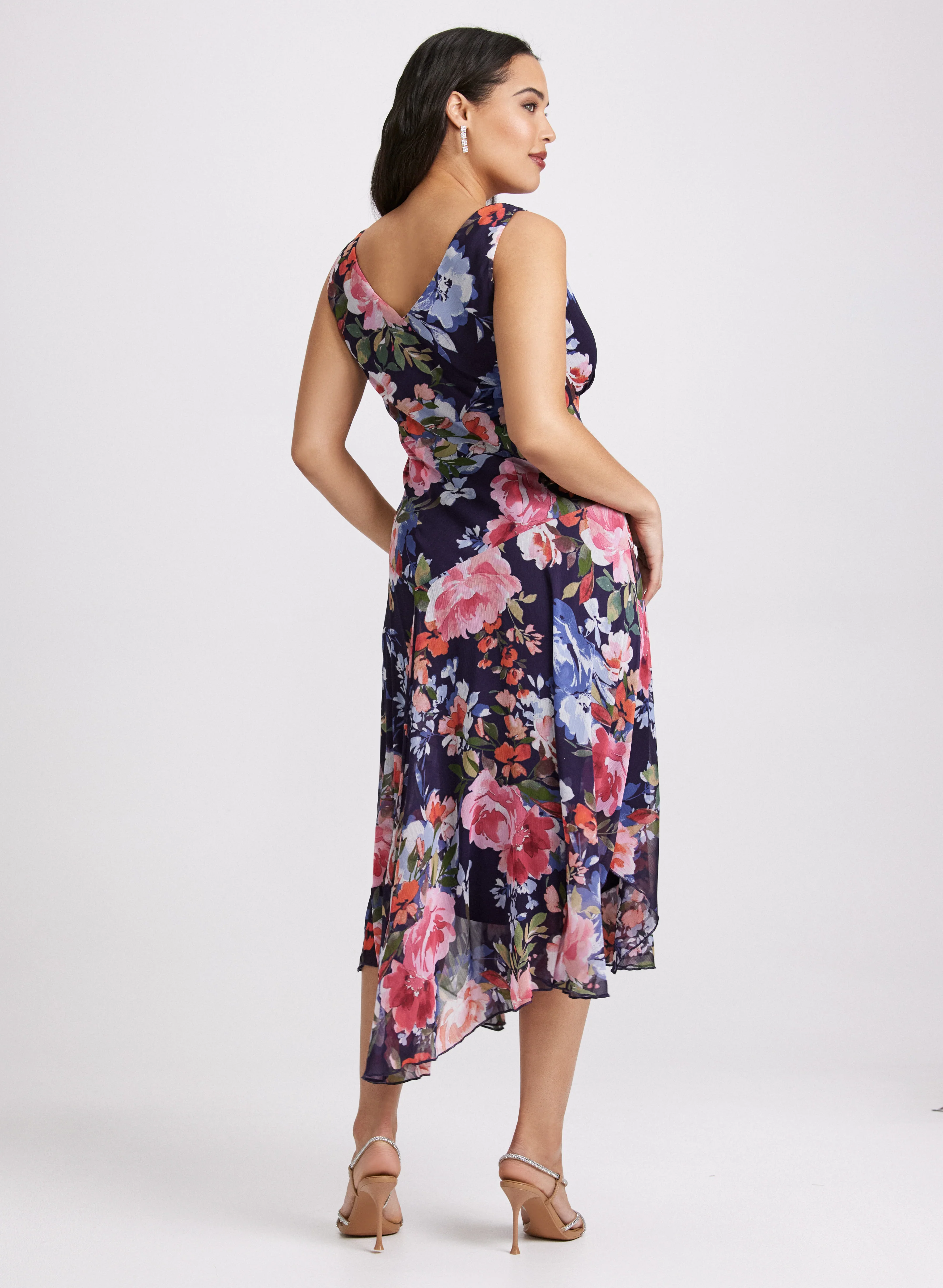 Floral Chiffon Dress - Image 3