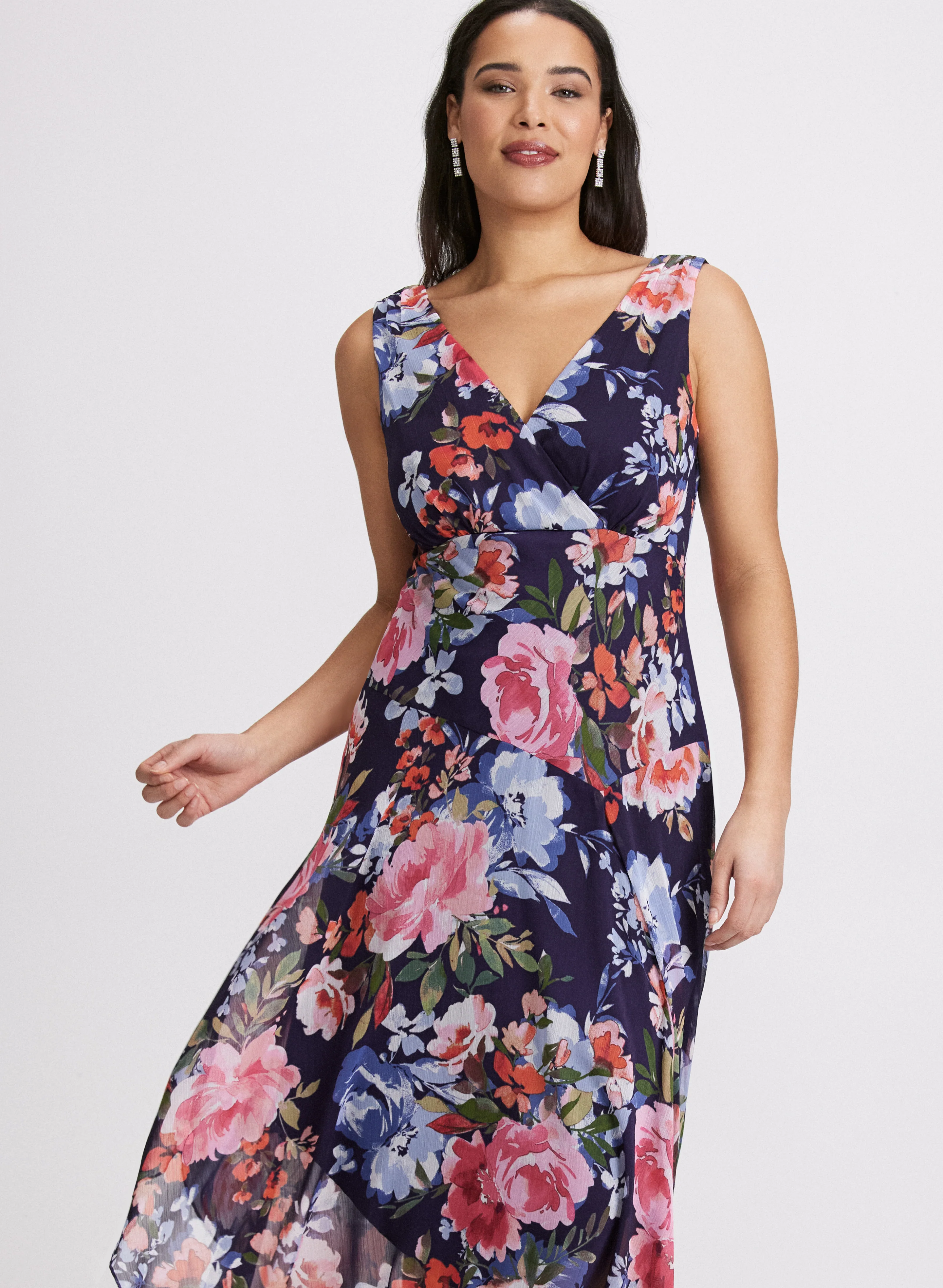 Floral Chiffon Dress - Image 4