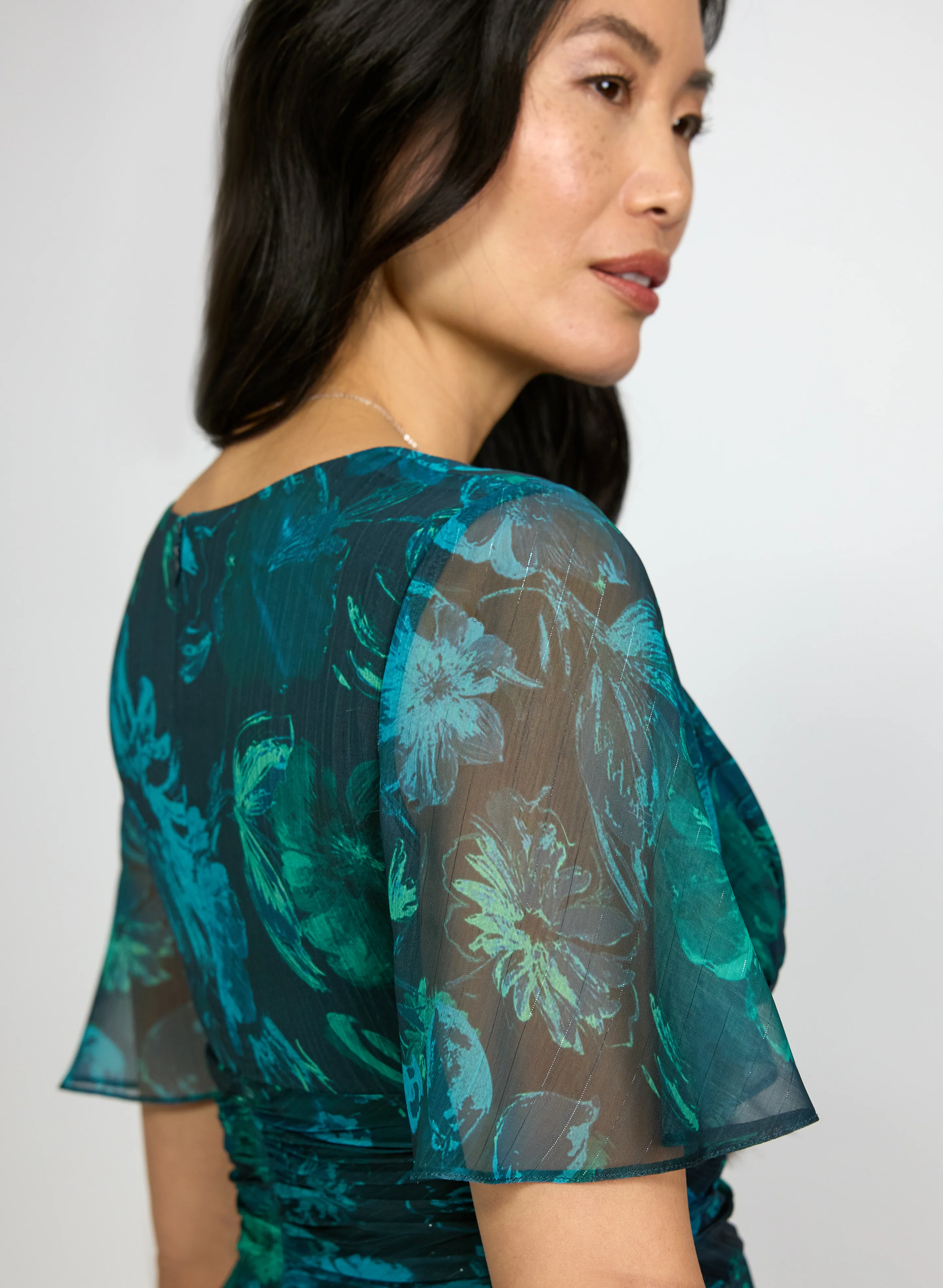 Floral Chiffon Dress - Image 3