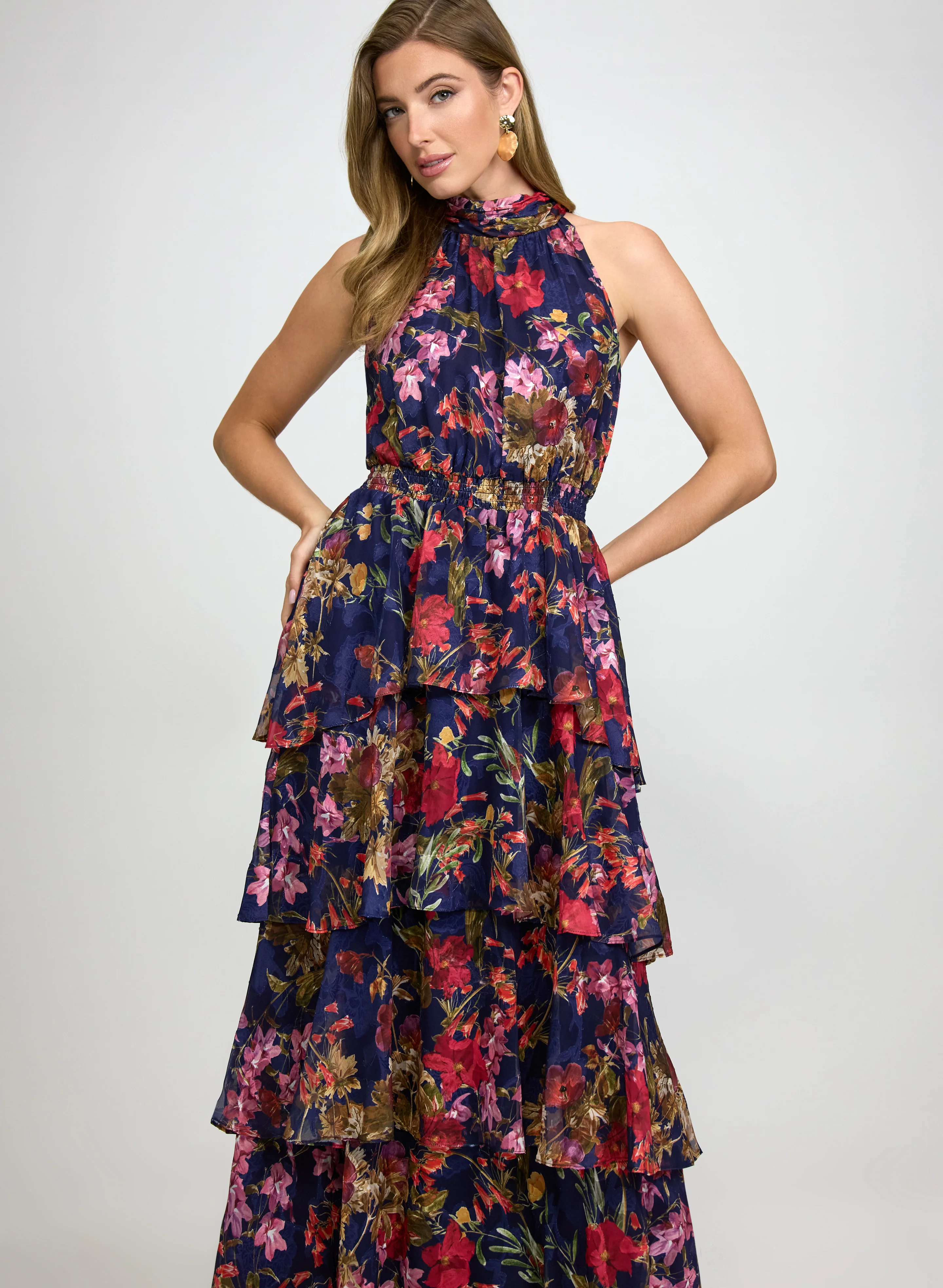 Floral Chiffon Dress - Image 7