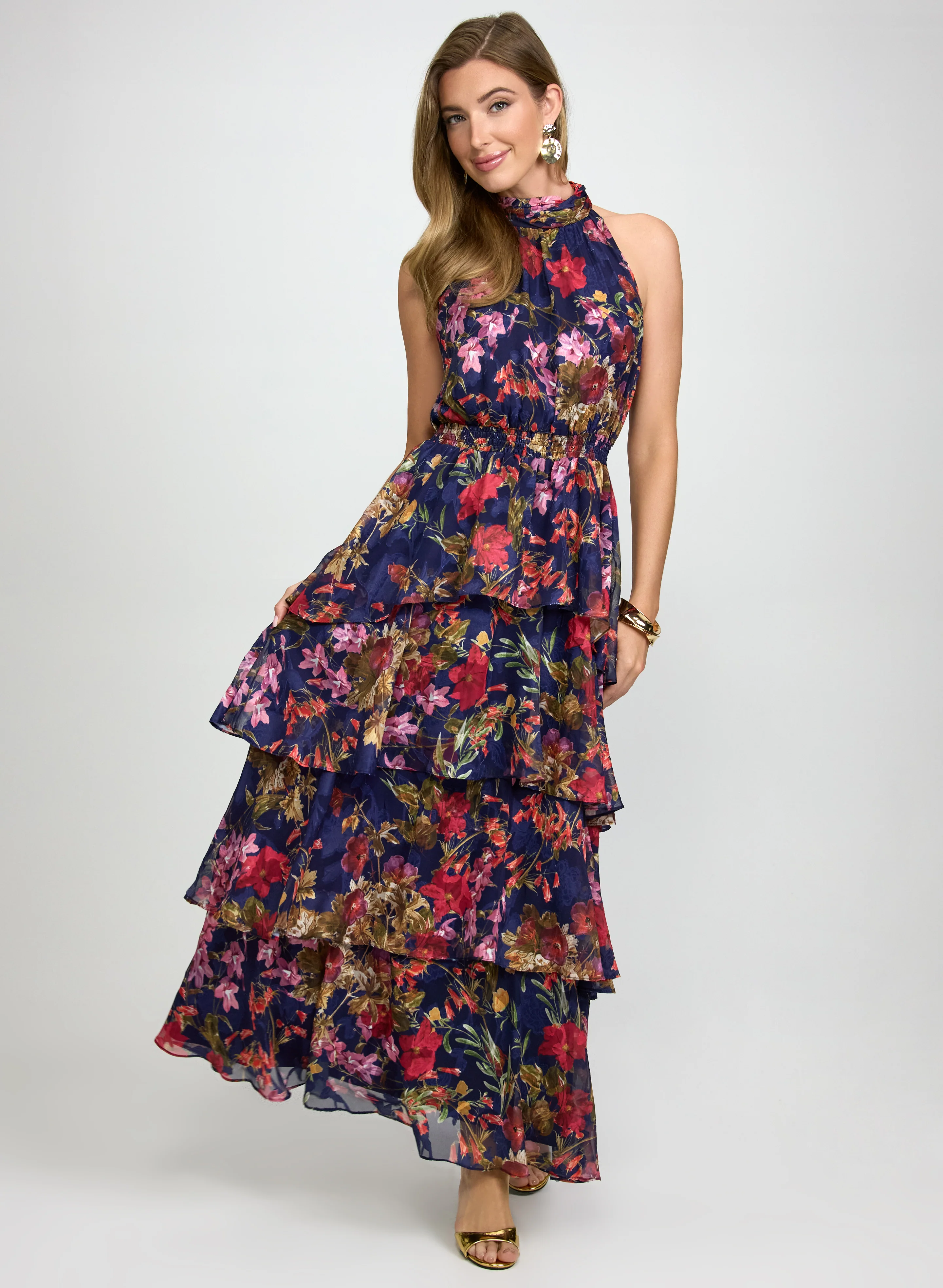 Floral Chiffon Dress - Image 9