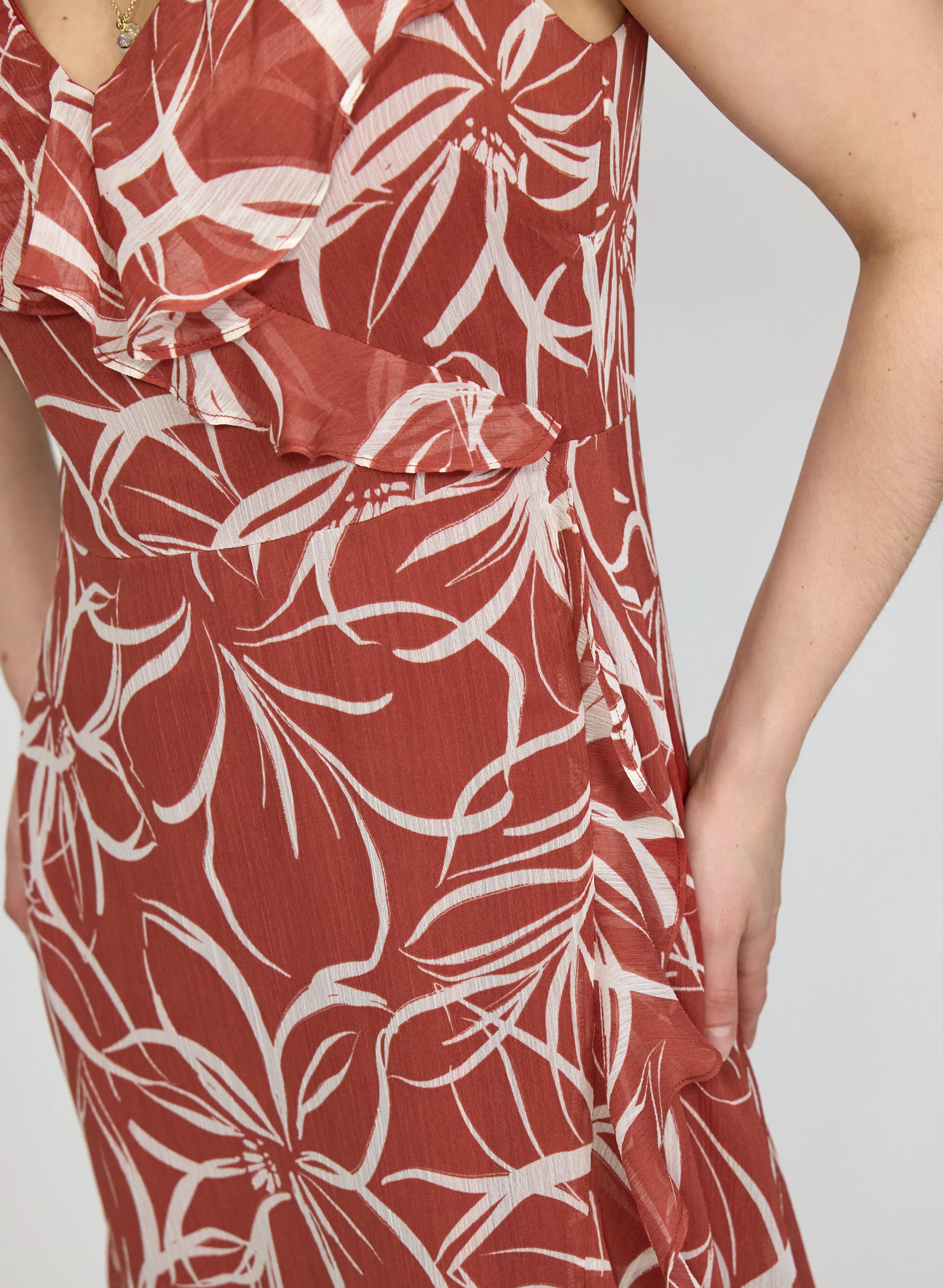 Floral Chiffon Dress - Image 3